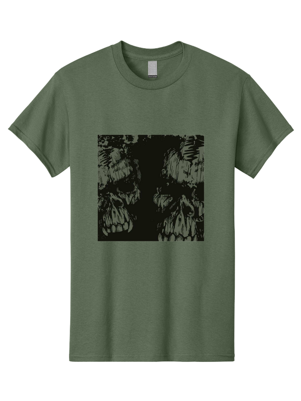 Silent Skulls Men'S Graphic Tee, 100% Cotton, Comfortable Casual Summer Wear, Machine Washable, Dark Fantasy, Skull Art, Gothic Style, Black And Grey, Creepy Atmosphere, Horror Theme, Death Symbol, Skull Design Aae645