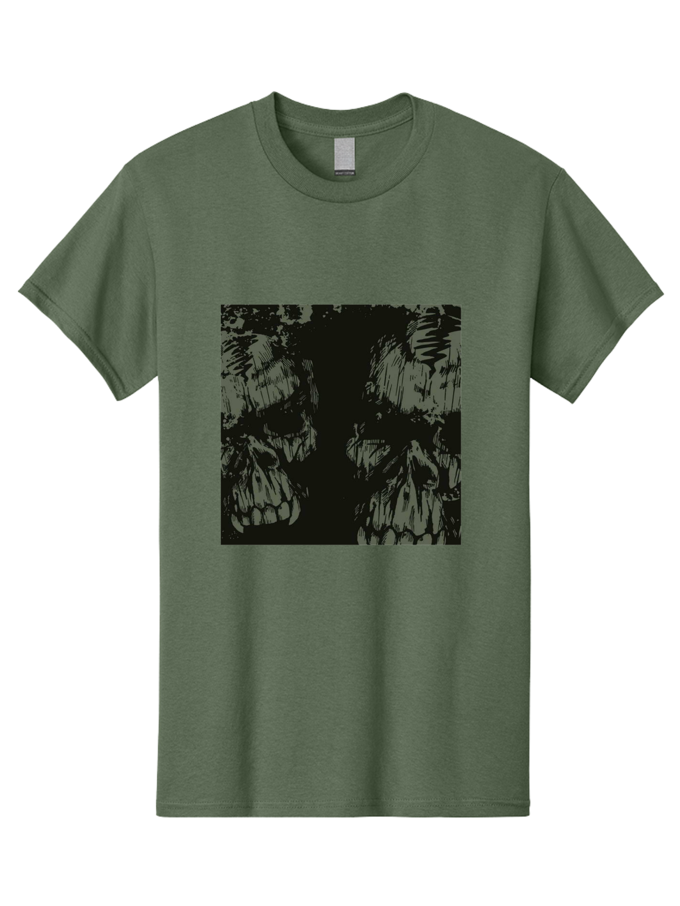 Silent Skulls Men'S Graphic Tee, 100% Cotton, Comfortable Casual Summer Wear, Machine Washable, Dark Fantasy, Skull Art, Gothic Style, Black And Grey, Creepy Atmosphere, Horror Theme, Death Symbol, Skull Design Aae645