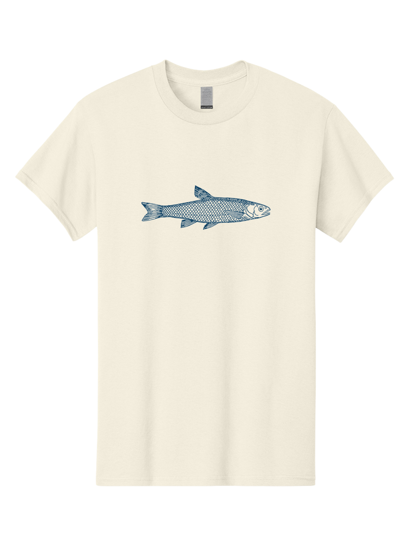 Silverline Fish Men'S Graphic Tee, 100% Cotton, Comfortable Casual Summer Wear, Machine Washable, Illustration Of A Fish, Fish With Scales, Aquatic Animal, Ocean Life, Sea Creature, Wildlife, Marine Biology, Fish Art, Detailed Drawing, Aae647