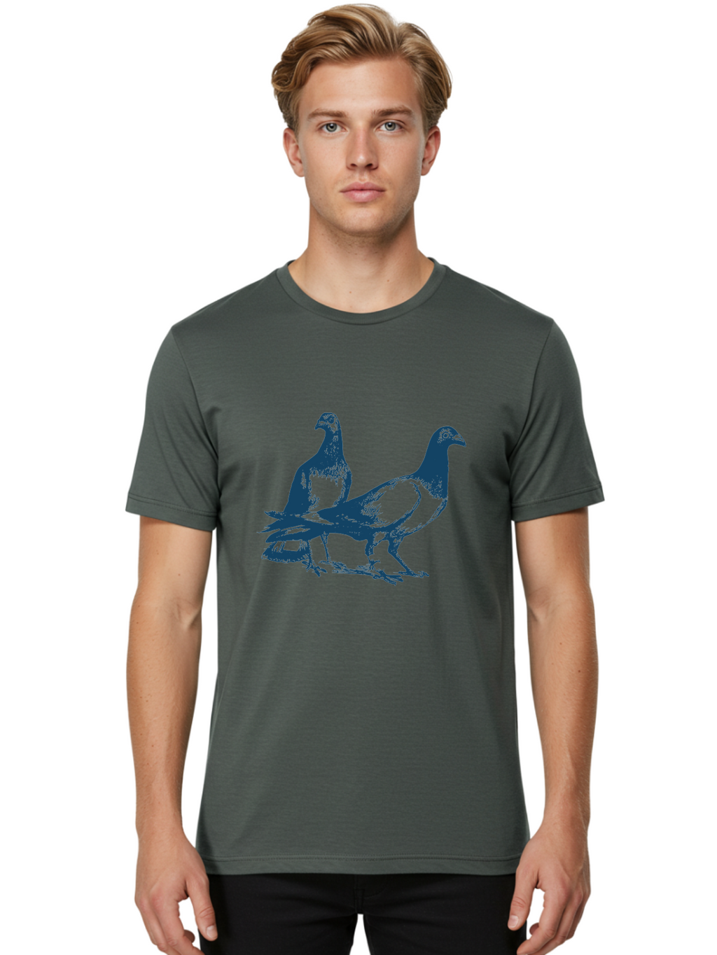 Skyline Pigeon Union Men'S Graphic Tee, 100% Cotton, Comfortable Casual Summer Wear, Machine Washable, Pigeons, Birds, Wildlife, Urban Animals, Bird Watching, Nature Lovers Aae652