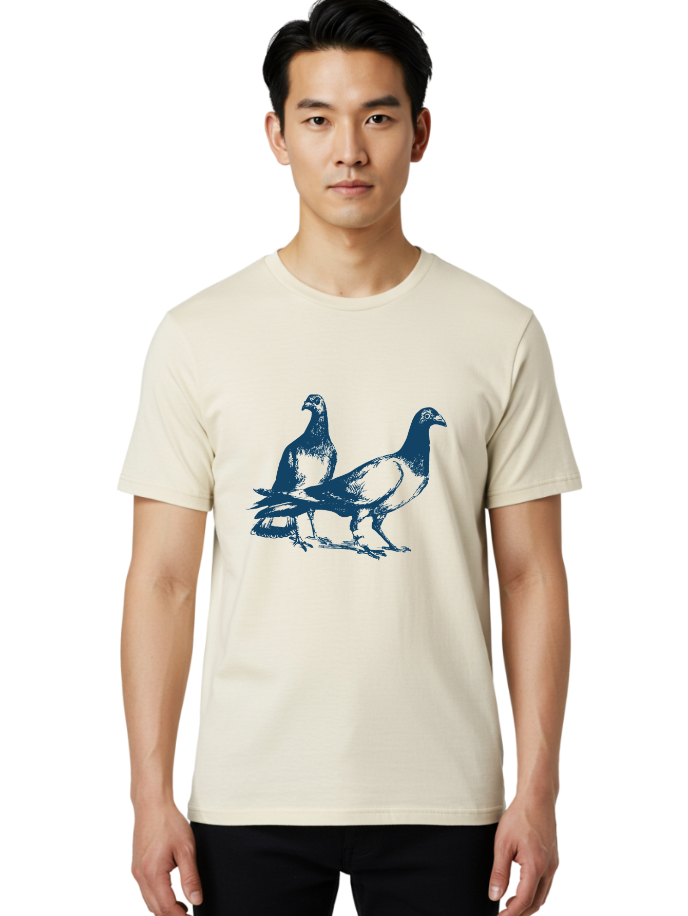 Skyline Pigeon Union Men'S Graphic Tee, 100% Cotton, Comfortable Casual Summer Wear, Machine Washable, Pigeons, Birds, Wildlife, Urban Animals, Bird Watching, Nature Lovers Aae652