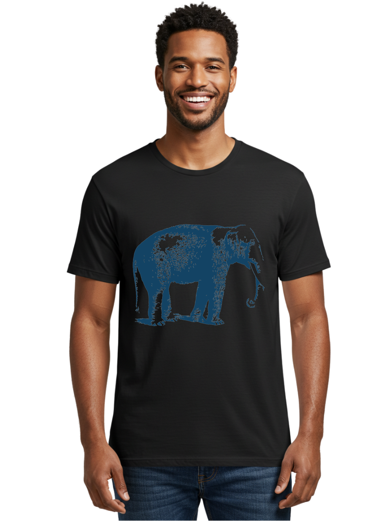 Elephant Men'S Graphic Tee, 100% Cotton, Comfortable Casual Summer Wear, Machine Washable, Wildlife, Majestic Animal, Large Mammal, Trunk, Tusks, Nature, Conservation, Endangered Species, Pachyderm Aae671