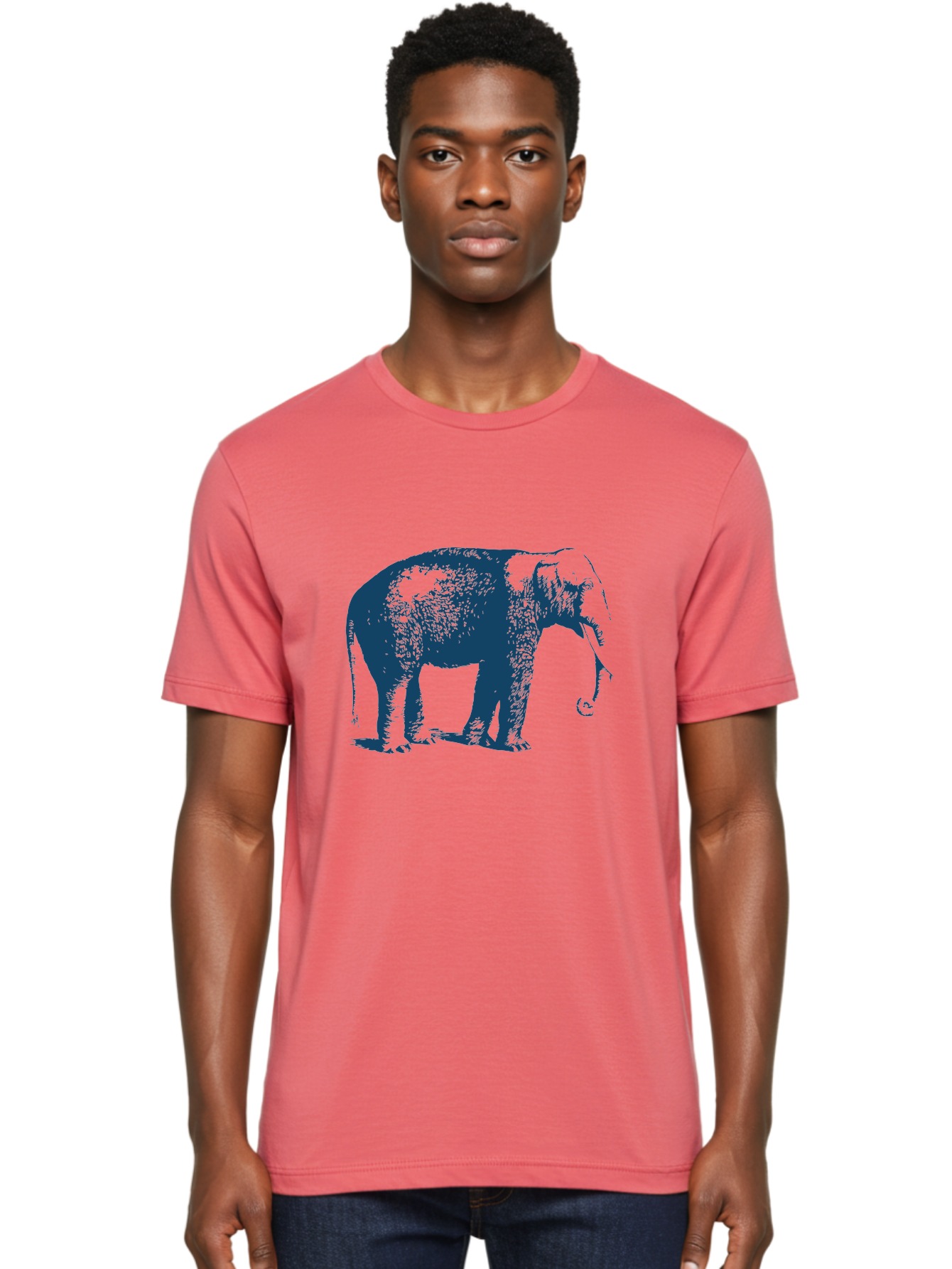 Elephant Men'S Graphic Tee, 100% Cotton, Comfortable Casual Summer Wear, Machine Washable, Wildlife, Majestic Animal, Large Mammal, Trunk, Tusks, Nature, Conservation, Endangered Species, Pachyderm Aae671