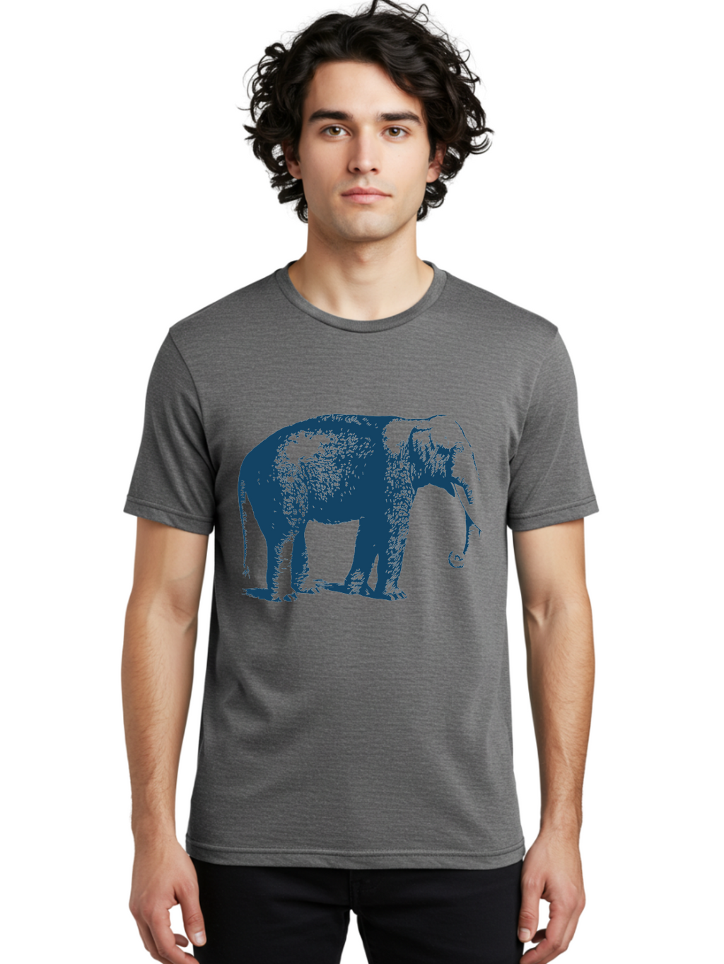 Elephant Men'S Graphic Tee, 100% Cotton, Comfortable Casual Summer Wear, Machine Washable, Wildlife, Majestic Animal, Large Mammal, Trunk, Tusks, Nature, Conservation, Endangered Species, Pachyderm Aae671