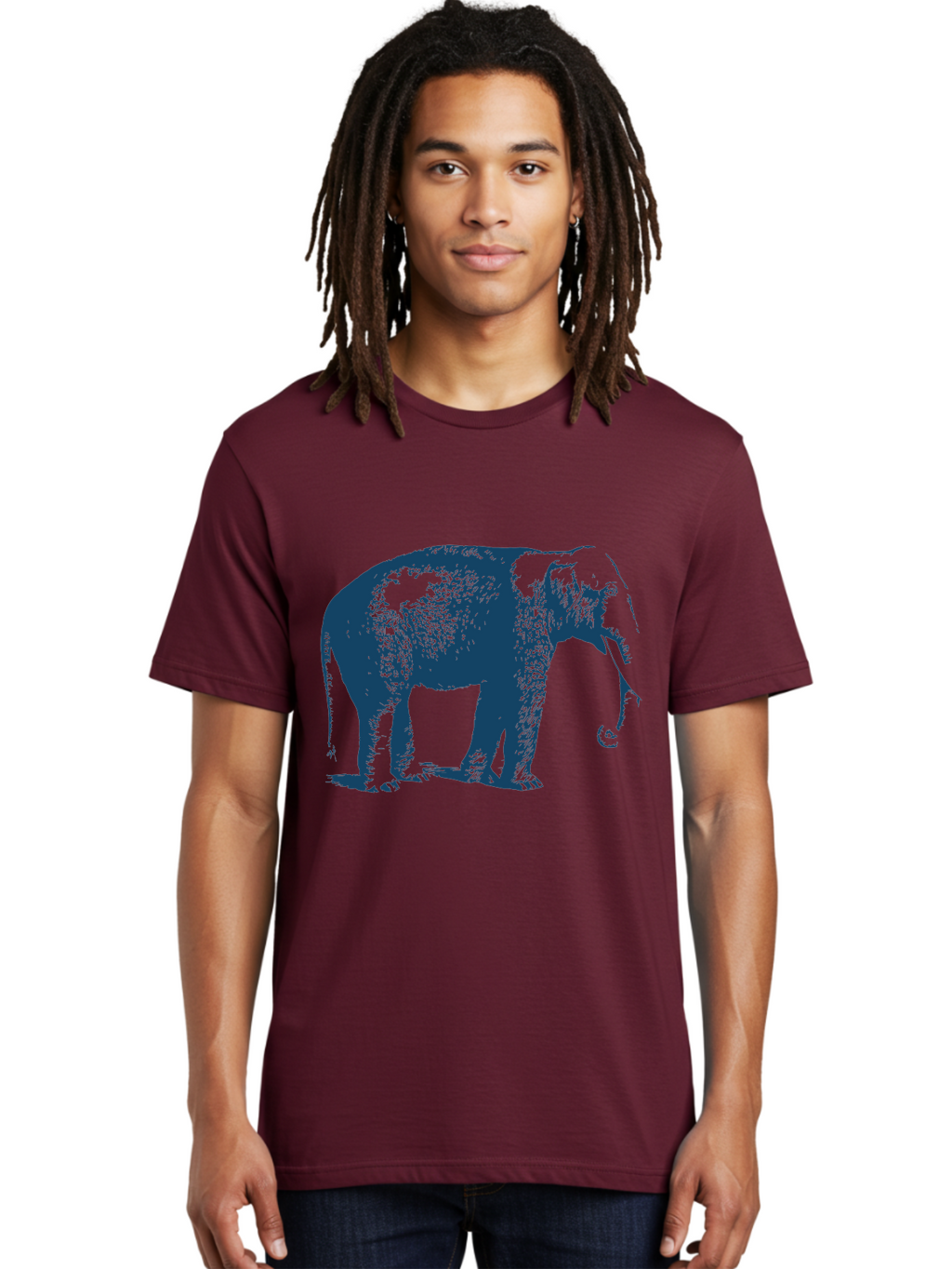 Elephant Men'S Graphic Tee, 100% Cotton, Comfortable Casual Summer Wear, Machine Washable, Wildlife, Majestic Animal, Large Mammal, Trunk, Tusks, Nature, Conservation, Endangered Species, Pachyderm Aae671