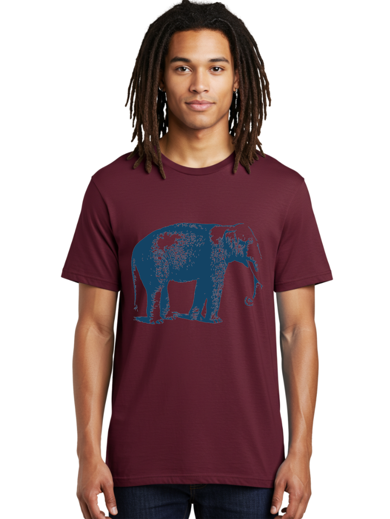 Elephant Men'S Graphic Tee, 100% Cotton, Comfortable Casual Summer Wear, Machine Washable, Wildlife, Majestic Animal, Large Mammal, Trunk, Tusks, Nature, Conservation, Endangered Species, Pachyderm Aae671
