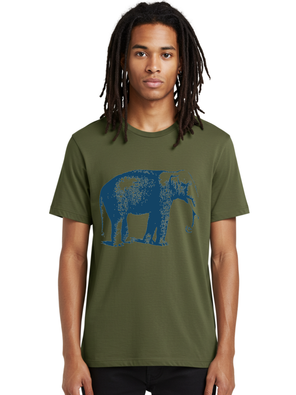 Elephant Men'S Graphic Tee, 100% Cotton, Comfortable Casual Summer Wear, Machine Washable, Wildlife, Majestic Animal, Large Mammal, Trunk, Tusks, Nature, Conservation, Endangered Species, Pachyderm Aae671