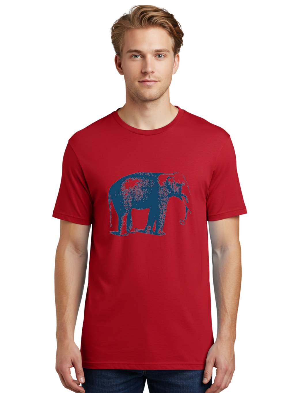 Elephant Men'S Graphic Tee, 100% Cotton, Comfortable Casual Summer Wear, Machine Washable, Wildlife, Majestic Animal, Large Mammal, Trunk, Tusks, Nature, Conservation, Endangered Species, Pachyderm Aae671