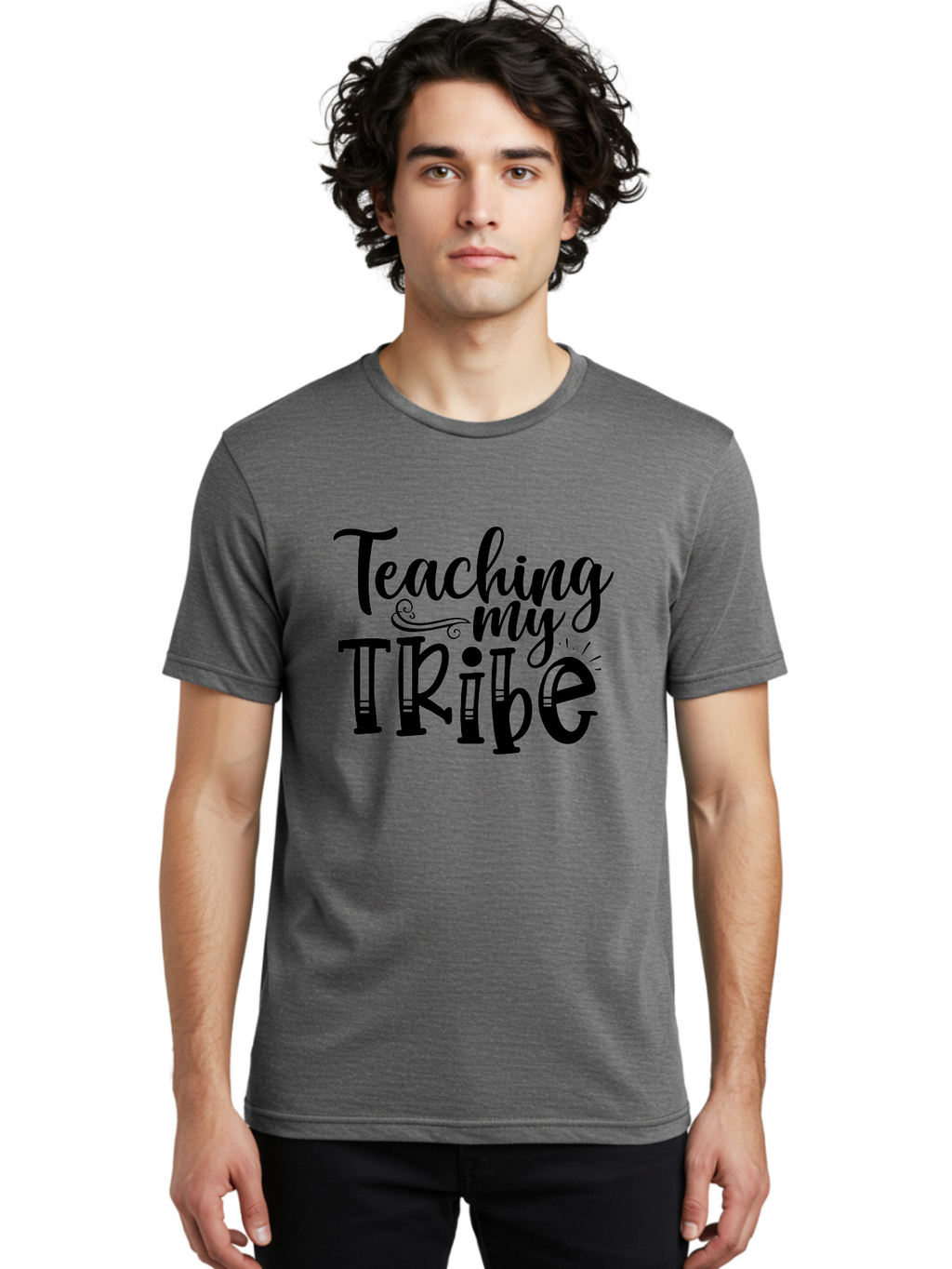 Teaching My Tribe Men'S Graphic Tee, 100% Cotton, Comfortable Casual Summer Wear, Machine Washable, Teaching Quote, Inspirational Quote, Motivational Quote, Teacher Life, Teacher Quote, Homeschool Quote, Family Education Aae687