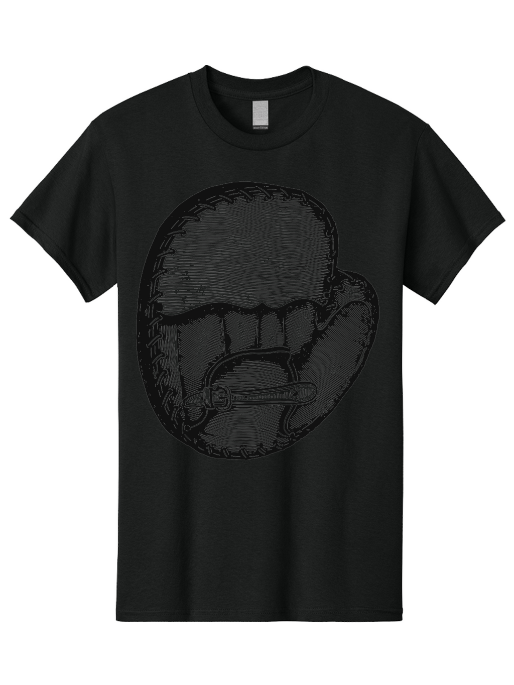 The Golden Glove Men'S Graphic Tee, 100% Cotton, Comfortable Casual Summer Wear, Machine Washable, Baseball Glove With Pocket Knife, Vintage Illustration, Retro Artwork, Crosshatching Technique, Nostalgic Feel, Baseball Theme, Aae705