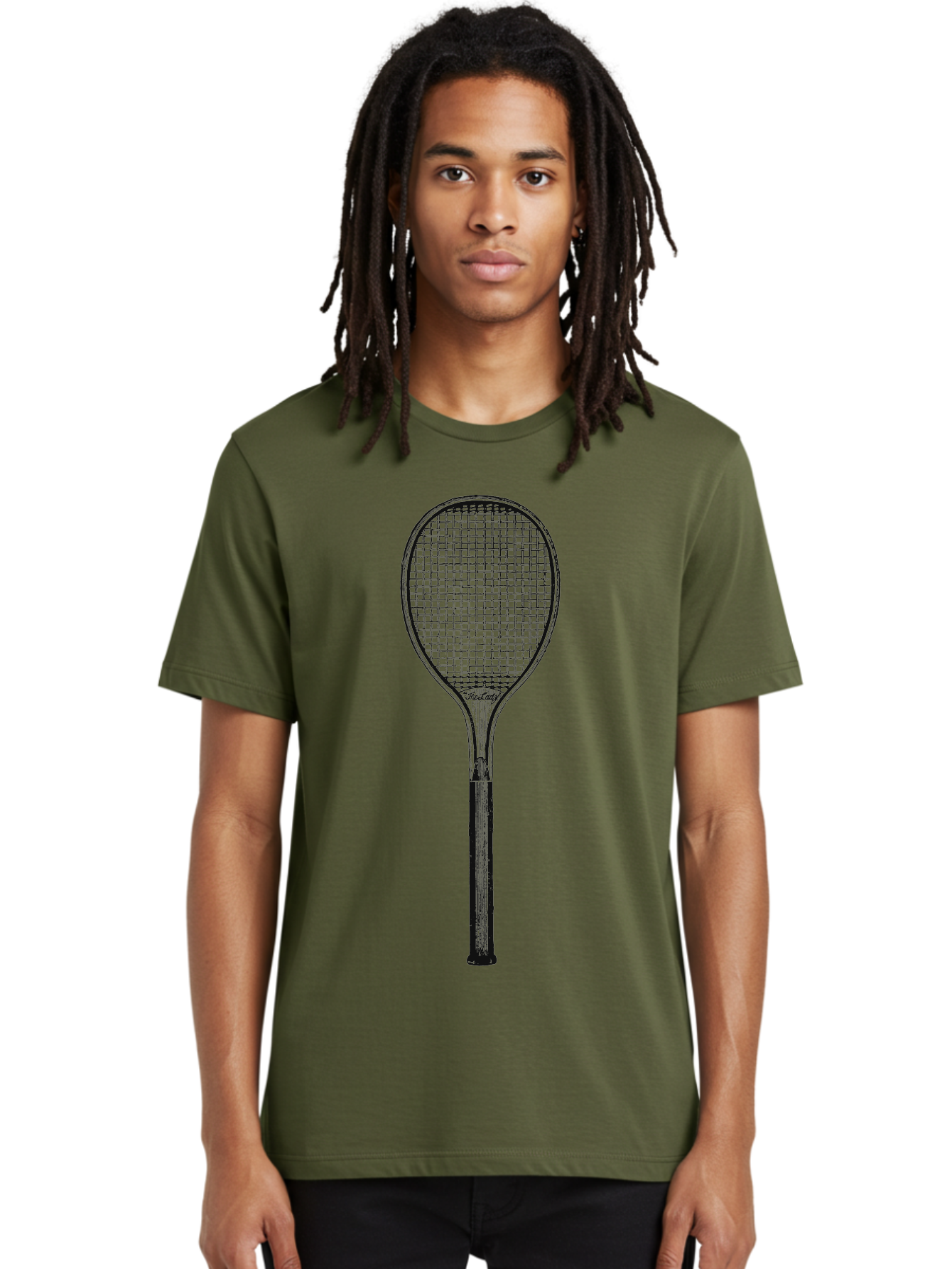 The Grand Slammer Men'S Graphic Tee, 100% Cotton, Comfortable Casual Summer Wear, Machine Washable, Tennis Racket, Sports Equipment, Tennis Gear, Racket Design, Tennis Player, Athletic Accessories Aae706