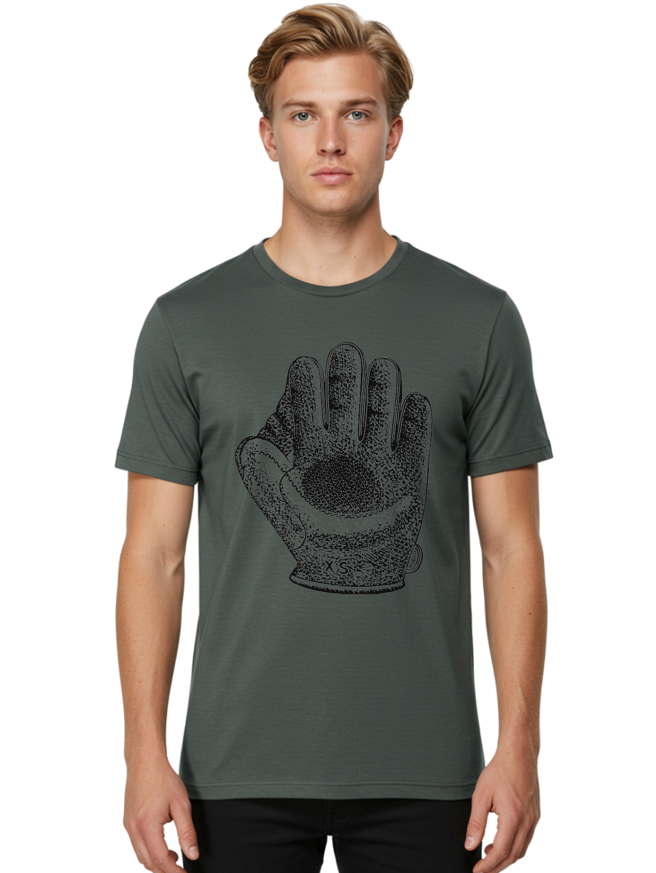 The Grip Men'S Graphic Tee, 100% Cotton, Comfortable Casual Summer Wear, Machine Washable, Goalie Glove, Soccer Equipment, Sports Gear, Hand Protection, Goalkeeper Accessories, Athletic Wear Aae707