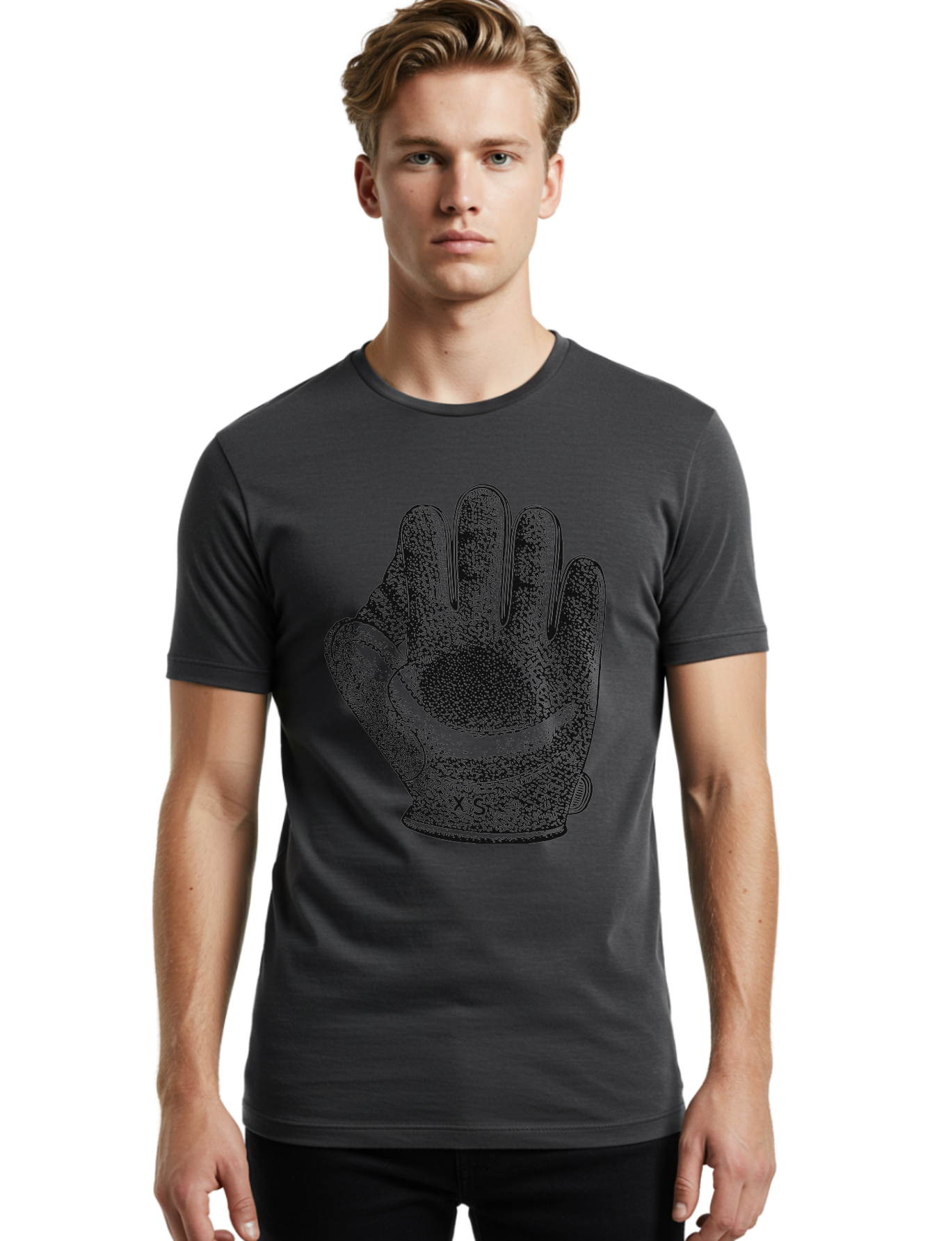 The Grip Men'S Graphic Tee, 100% Cotton, Comfortable Casual Summer Wear, Machine Washable, Goalie Glove, Soccer Equipment, Sports Gear, Hand Protection, Goalkeeper Accessories, Athletic Wear Aae707