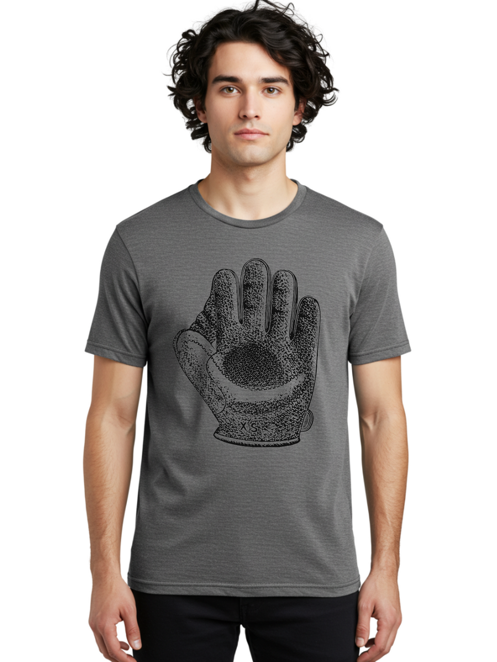 The Grip Men'S Graphic Tee, 100% Cotton, Comfortable Casual Summer Wear, Machine Washable, Goalie Glove, Soccer Equipment, Sports Gear, Hand Protection, Goalkeeper Accessories, Athletic Wear Aae707
