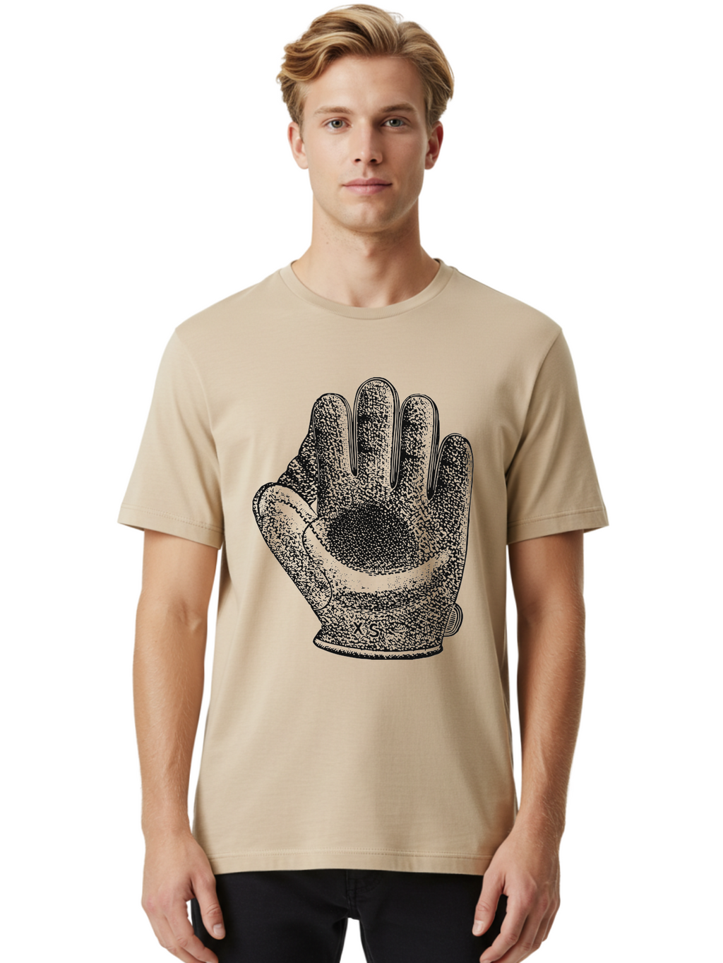 The Grip Men'S Graphic Tee, 100% Cotton, Comfortable Casual Summer Wear, Machine Washable, Goalie Glove, Soccer Equipment, Sports Gear, Hand Protection, Goalkeeper Accessories, Athletic Wear Aae707