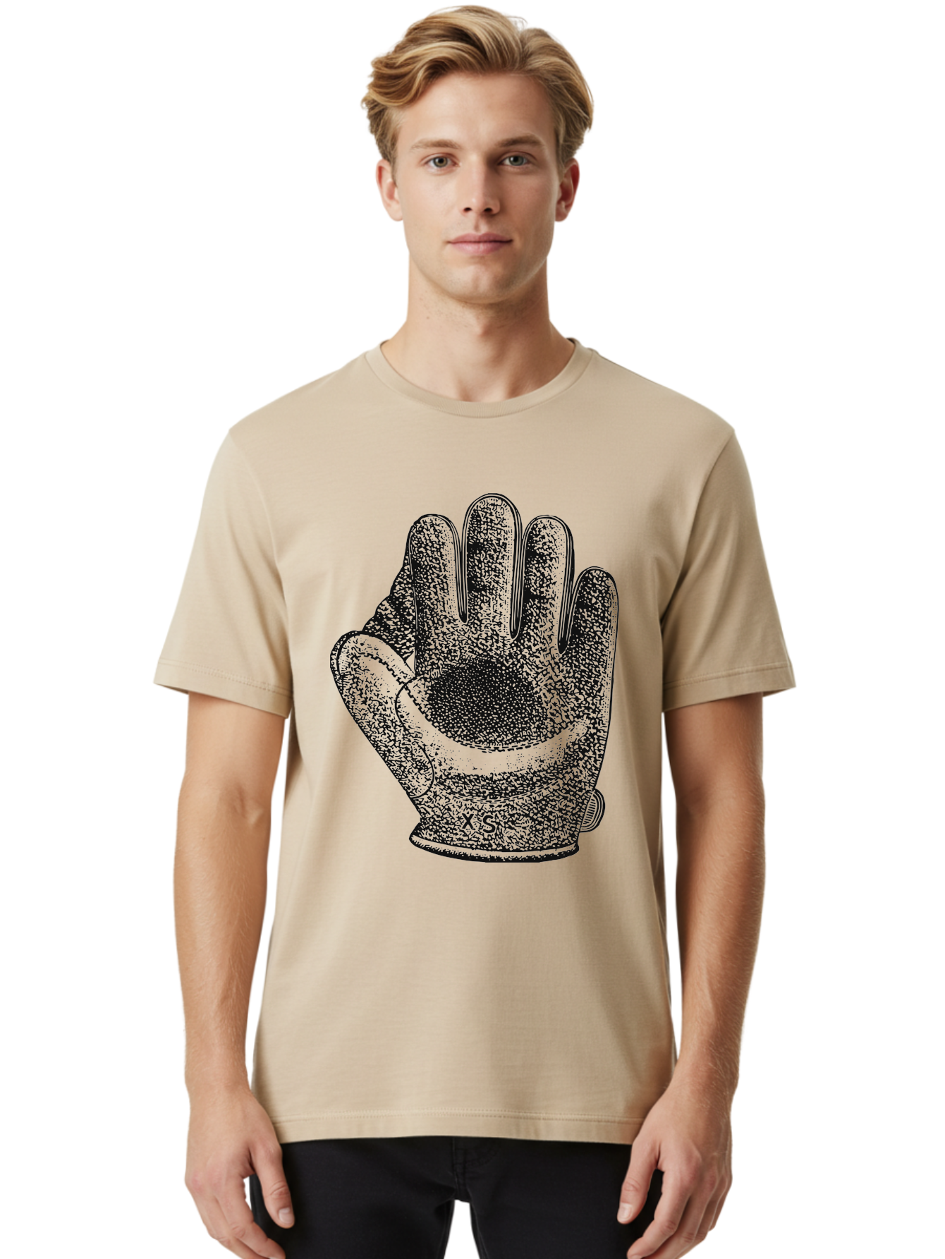 The Grip Men'S Graphic Tee, 100% Cotton, Comfortable Casual Summer Wear, Machine Washable, Goalie Glove, Soccer Equipment, Sports Gear, Hand Protection, Goalkeeper Accessories, Athletic Wear Aae707