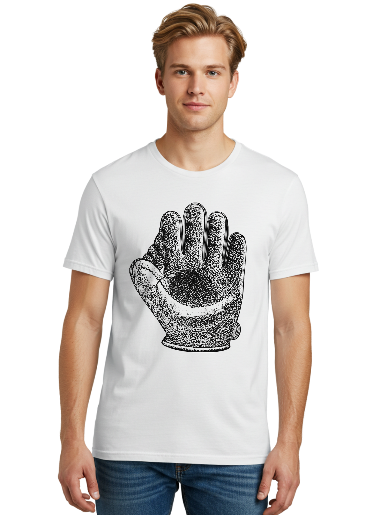 The Grip Men'S Graphic Tee, 100% Cotton, Comfortable Casual Summer Wear, Machine Washable, Goalie Glove, Soccer Equipment, Sports Gear, Hand Protection, Goalkeeper Accessories, Athletic Wear Aae707