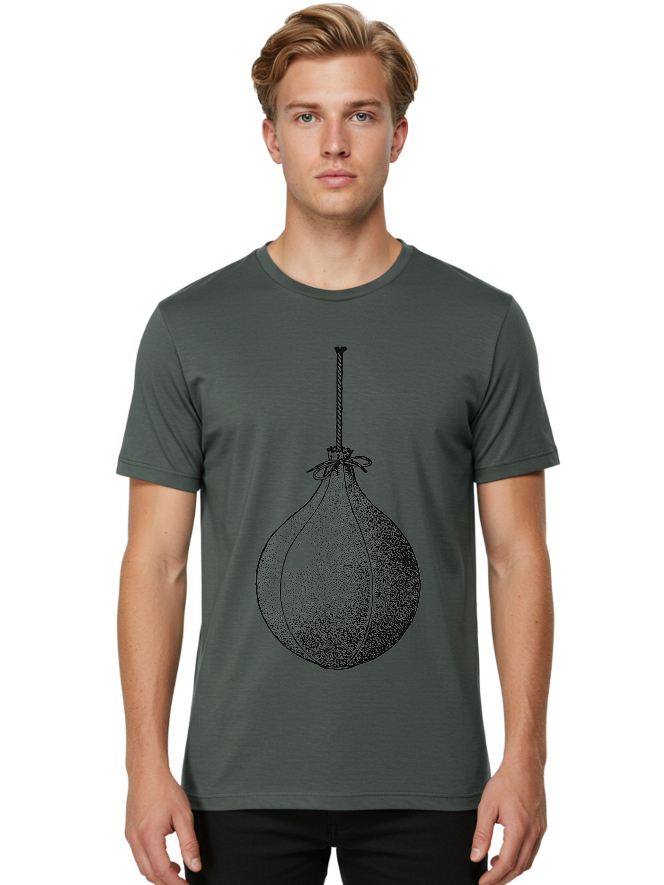 The Swinging Legacy Men'S Graphic Tee, 100% Cotton, Comfortable Casual Summer Wear, Machine Washable, Christmas Bauble, Hanging Ornament, Festive Decoration, Black Illustration, Stippled Art, Holiday Decor, Glass Ornament Aae723