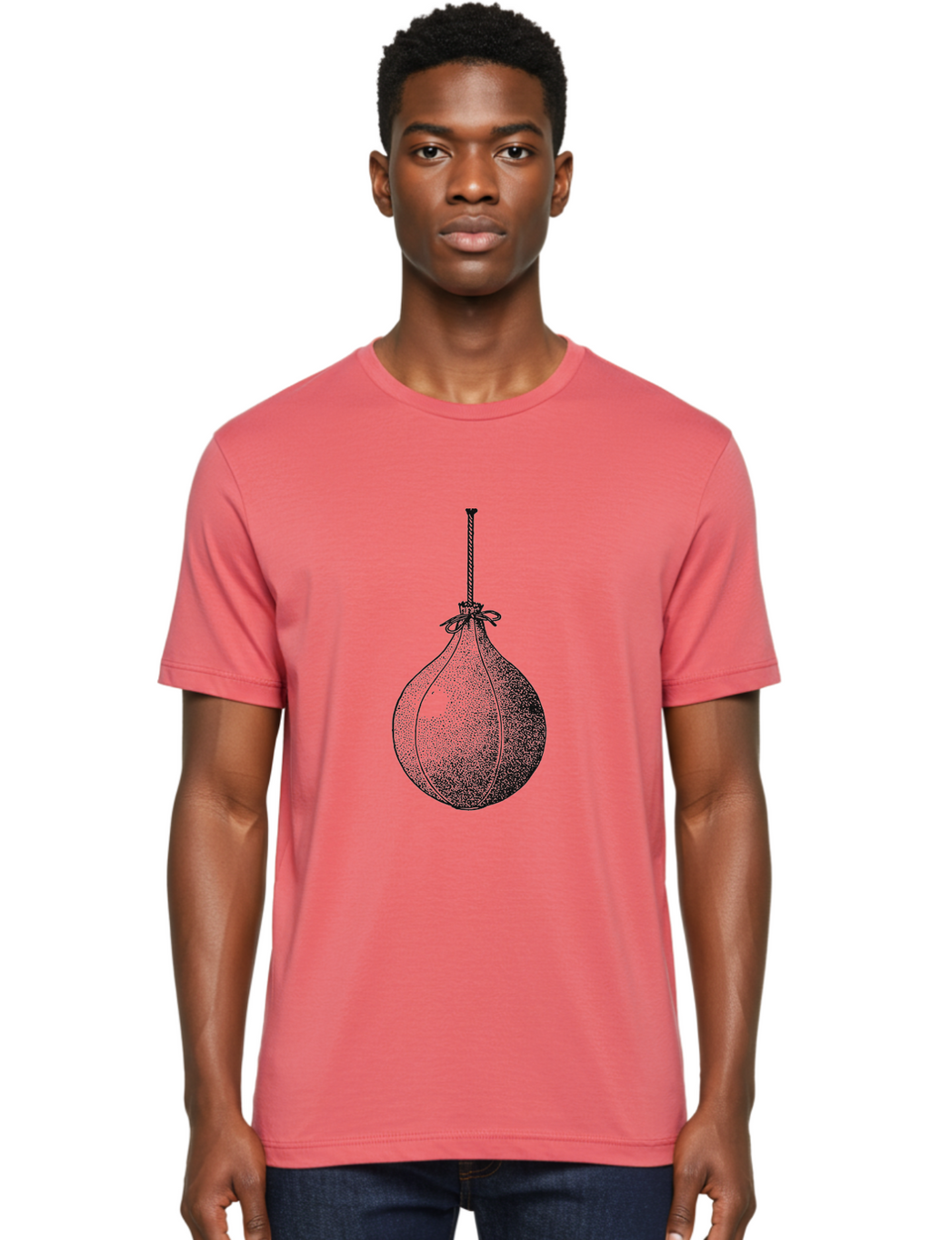 The Swinging Legacy Men'S Graphic Tee, 100% Cotton, Comfortable Casual Summer Wear, Machine Washable, Christmas Bauble, Hanging Ornament, Festive Decoration, Black Illustration, Stippled Art, Holiday Decor, Glass Ornament Aae723