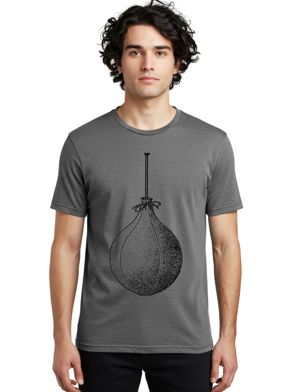 The Swinging Legacy Men'S Graphic Tee, 100% Cotton, Comfortable Casual Summer Wear, Machine Washable, Christmas Bauble, Hanging Ornament, Festive Decoration, Black Illustration, Stippled Art, Holiday Decor, Glass Ornament Aae723