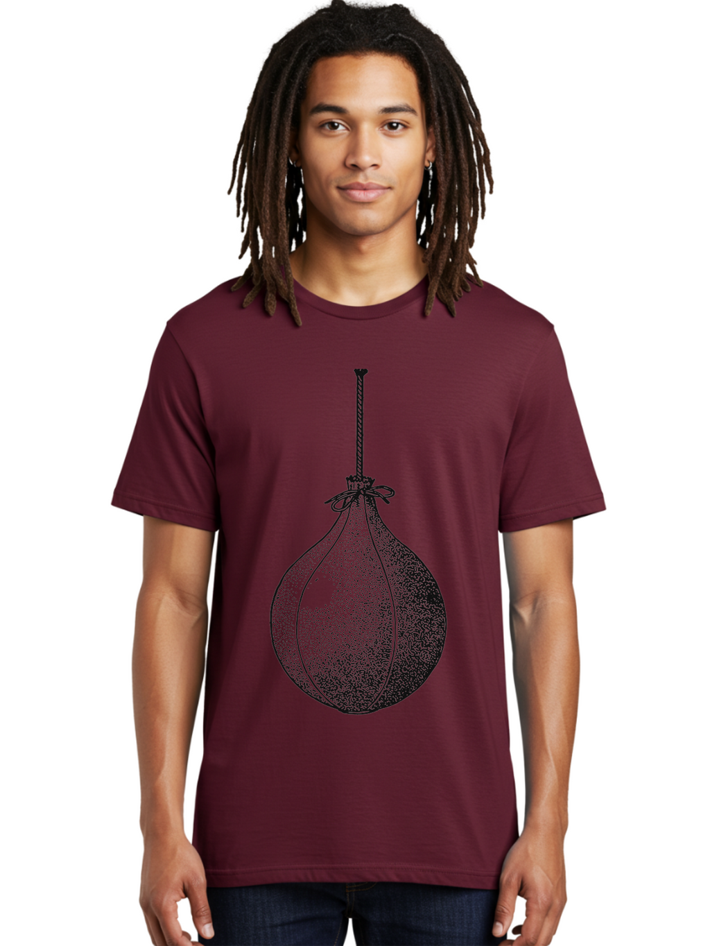 The Swinging Legacy Men'S Graphic Tee, 100% Cotton, Comfortable Casual Summer Wear, Machine Washable, Christmas Bauble, Hanging Ornament, Festive Decoration, Black Illustration, Stippled Art, Holiday Decor, Glass Ornament Aae723