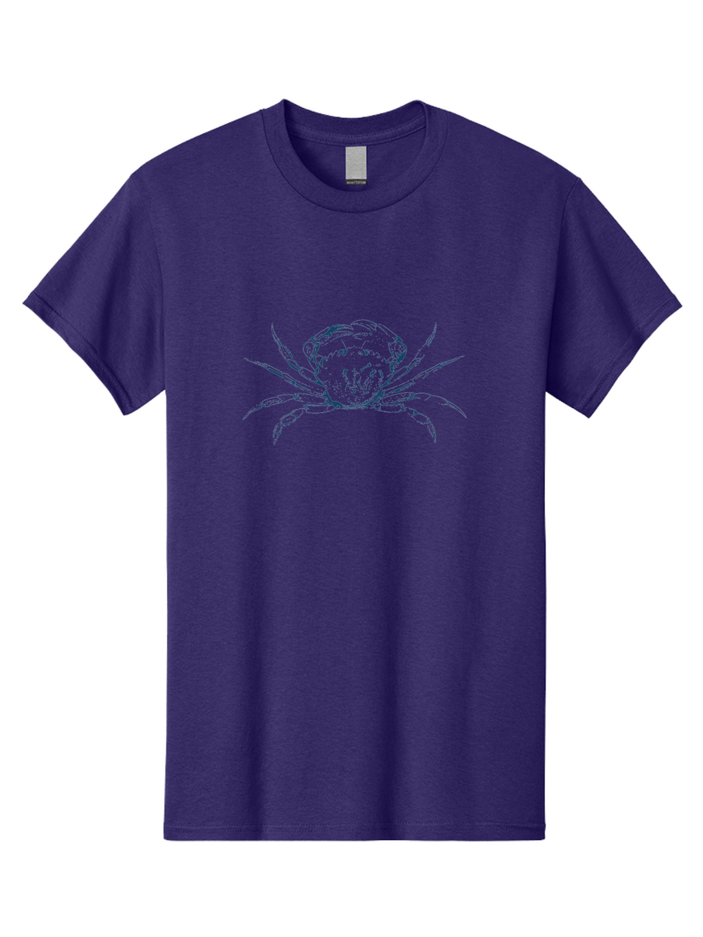 Tide Claw Crab Men'S Graphic Tee, 100% Cotton, Comfortable Casual Summer Wear, Machine Washable, Crab Illustration, Abstract Crab Art, Blue Crab Design, Crustacean Graphic, Digital Art, Modern Illustration, Sea Creature Aae737