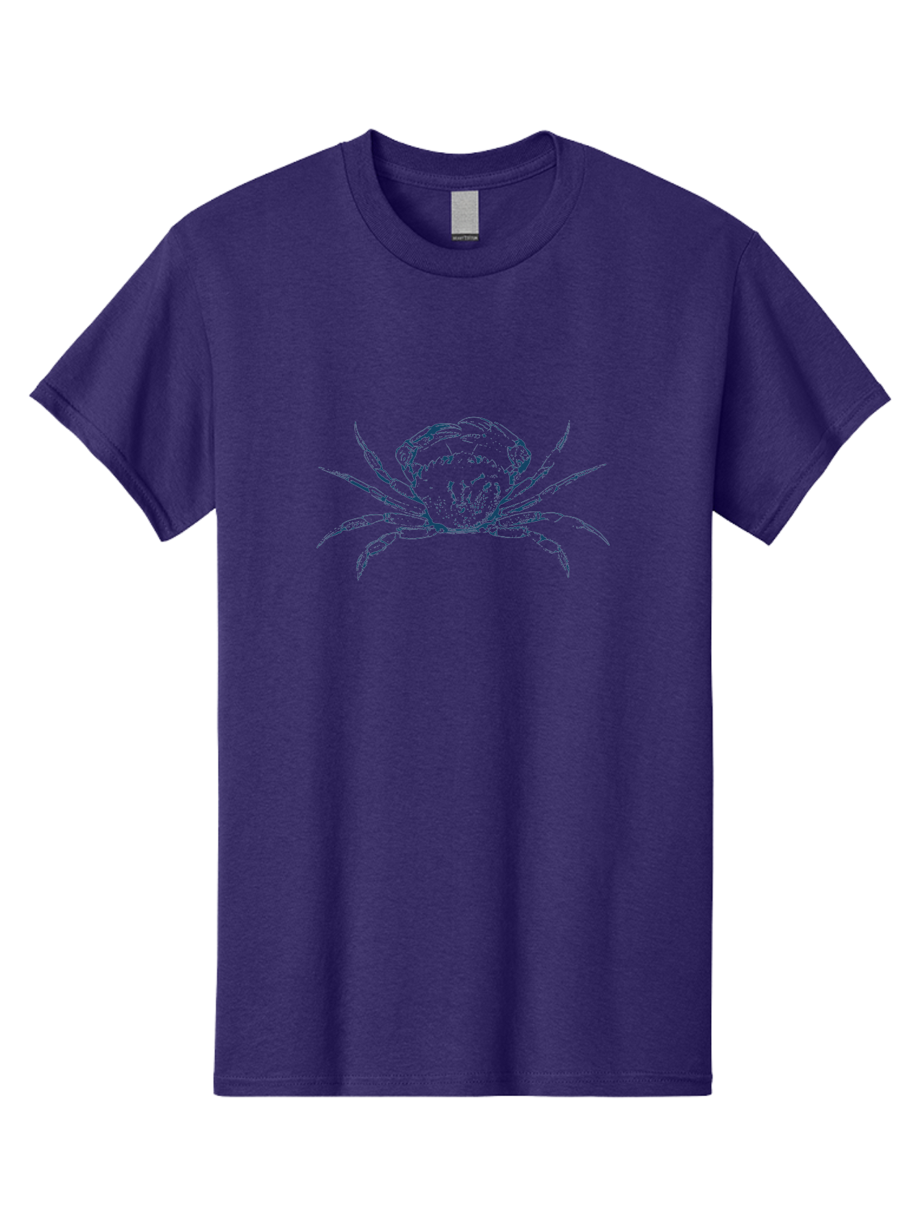 Tide Claw Crab Men'S Graphic Tee, 100% Cotton, Comfortable Casual Summer Wear, Machine Washable, Crab Illustration, Abstract Crab Art, Blue Crab Design, Crustacean Graphic, Digital Art, Modern Illustration, Sea Creature Aae737