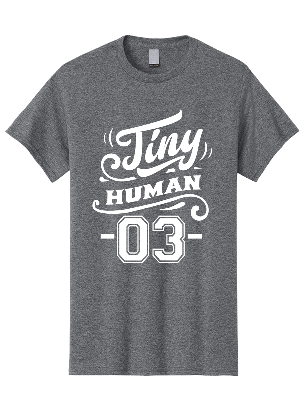 Tiny Human 03 White Men'S Graphic Tee, 100% Cotton, Comfortable Casual Summer Wear, Machine Washable, Tiny Human, Inspirational Quotes, Motivational Phrases, Bold Typography, Modern Design, Stylish Fonts, Trendy Graphics Aae744
