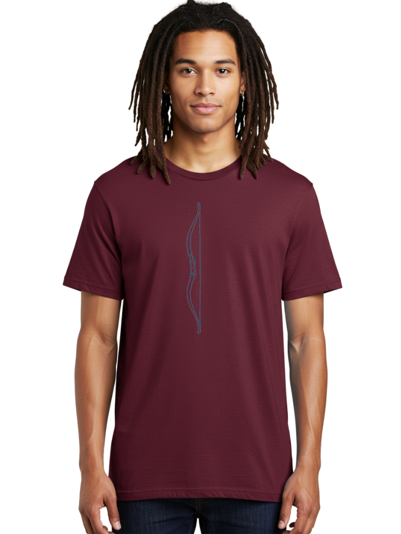 Traditional Hunting Bow Men'S Graphic Tee, 100% Cotton, Comfortable Casual Summer Wear, Machine Washable, Recurve Bow, Archery Equipment, Traditional Bow, Hunting Gear, Outdoor Sports, Precision Shooting, Bow Design Aae751