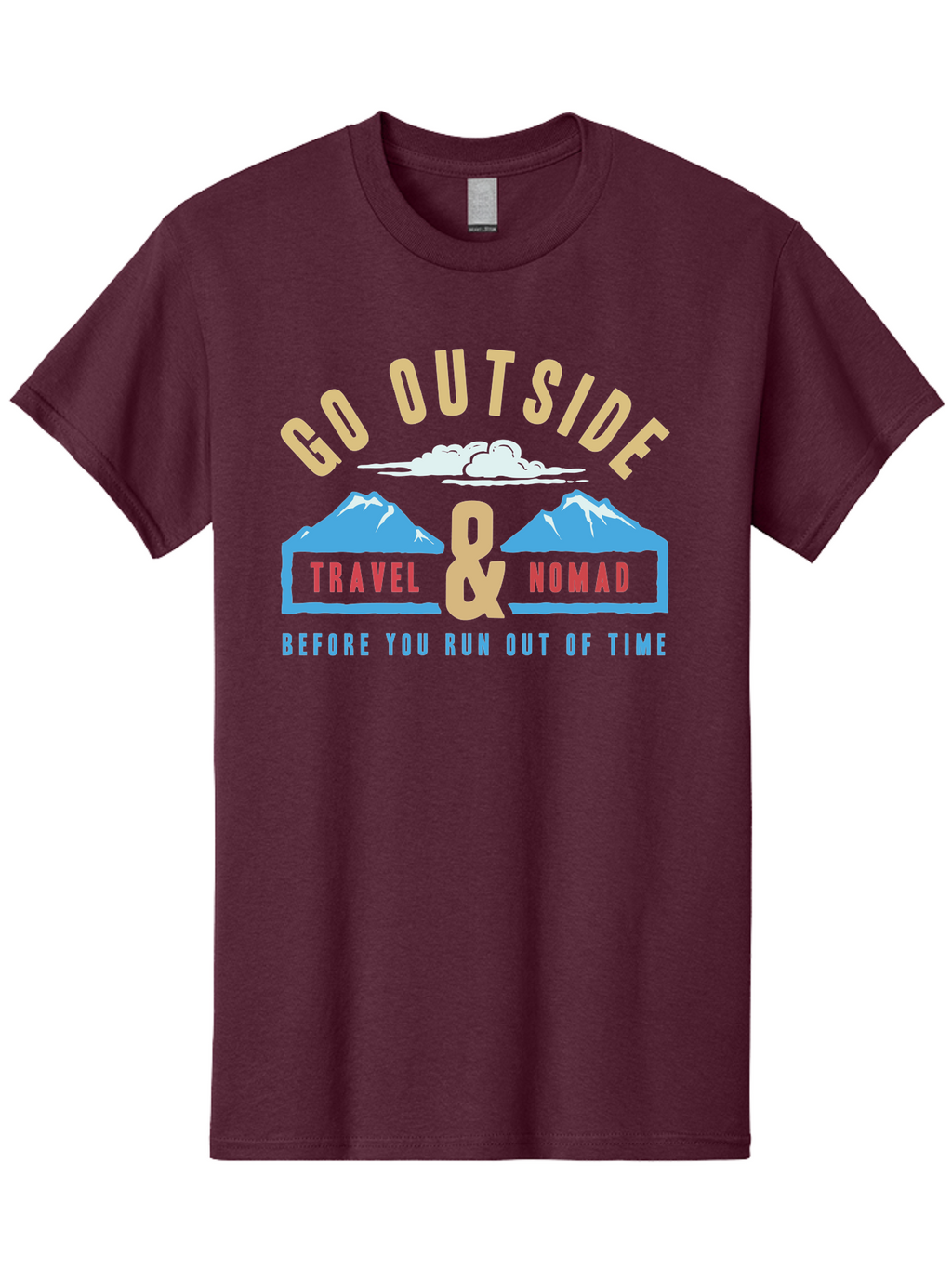Travel And Nomad Men'S Graphic Tee, 100% Cotton, Comfortable Casual Summer Wear, Machine Washable, Travel Inspiration, Outdoor Adventure, Nomadic Lifestyle, Wanderlust, Adventurous Spirit, Explore The World, Travel Quotes, Aae752