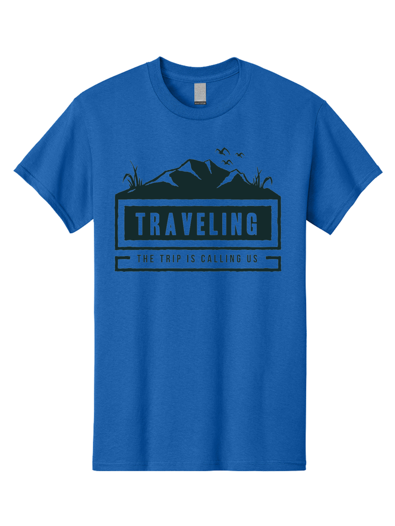 Traveling Men'S Graphic Tee, 100% Cotton, Comfortable Casual Summer Wear, Machine Washable, Travel Inspiration, Adventure Travel, Trip Planning, Wanderlust, Explore The World, Travel Blog, Travel Guides, The Trip Is Calling Us, Birds Flying, Aae753