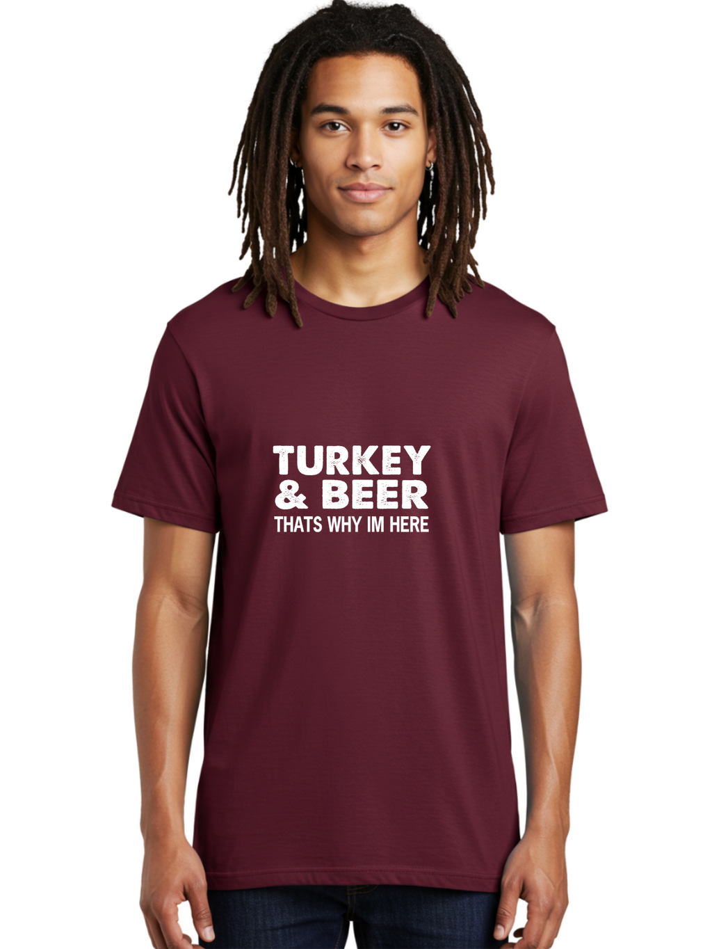 Turkey & Beer Men'S Graphic Tee, 100% Cotton, Comfortable Casual Summer Wear, Machine Washable, Thanksgiving Humor, Funny Quote, Funny Thanksgiving, Festive Vibe, Holiday Cheer, Funny Sayings, Humor, Funny Quotes, Funny Memes Aae760