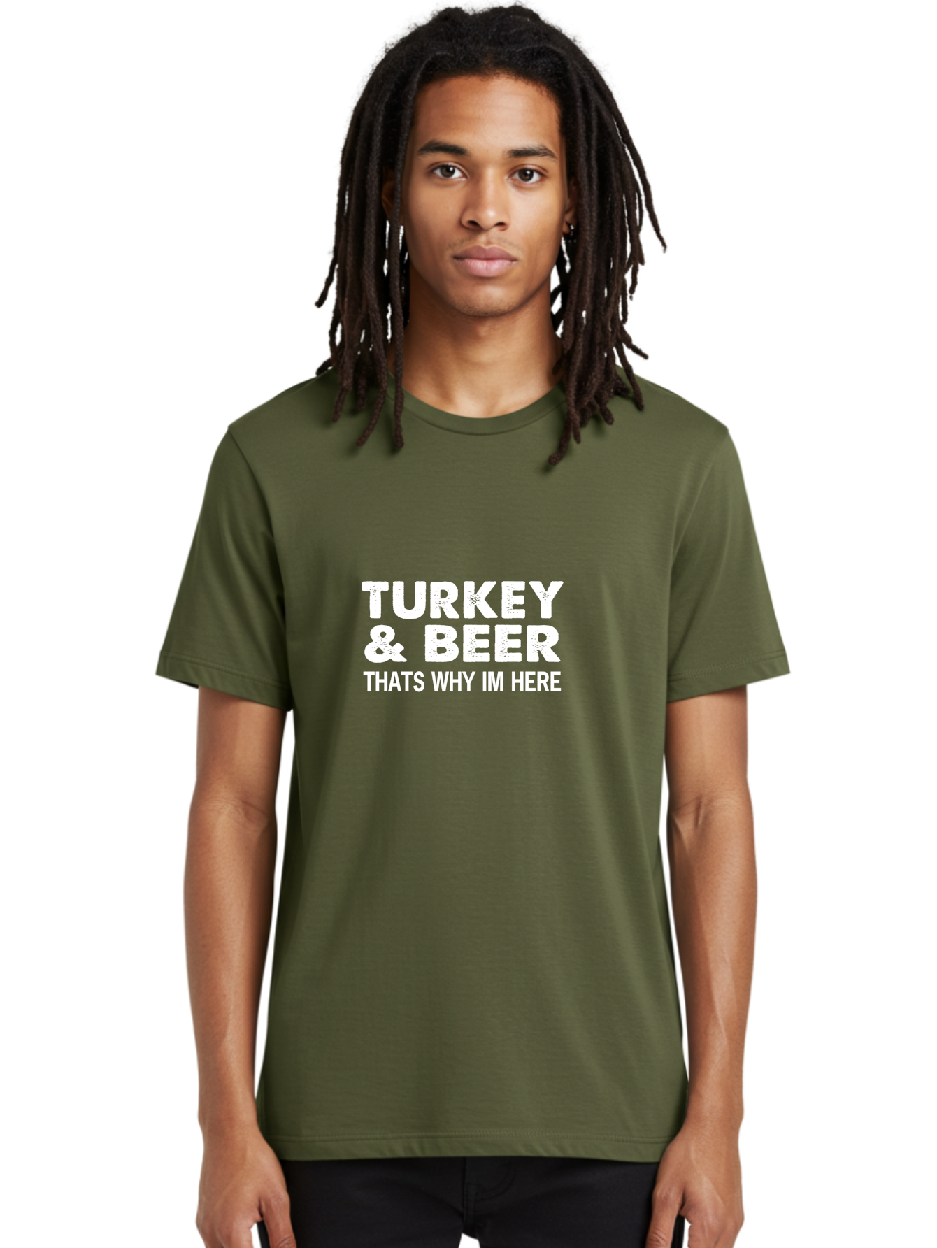 Turkey & Beer Men'S Graphic Tee, 100% Cotton, Comfortable Casual Summer Wear, Machine Washable, Thanksgiving Humor, Funny Quote, Funny Thanksgiving, Festive Vibe, Holiday Cheer, Funny Sayings, Humor, Funny Quotes, Funny Memes Aae760