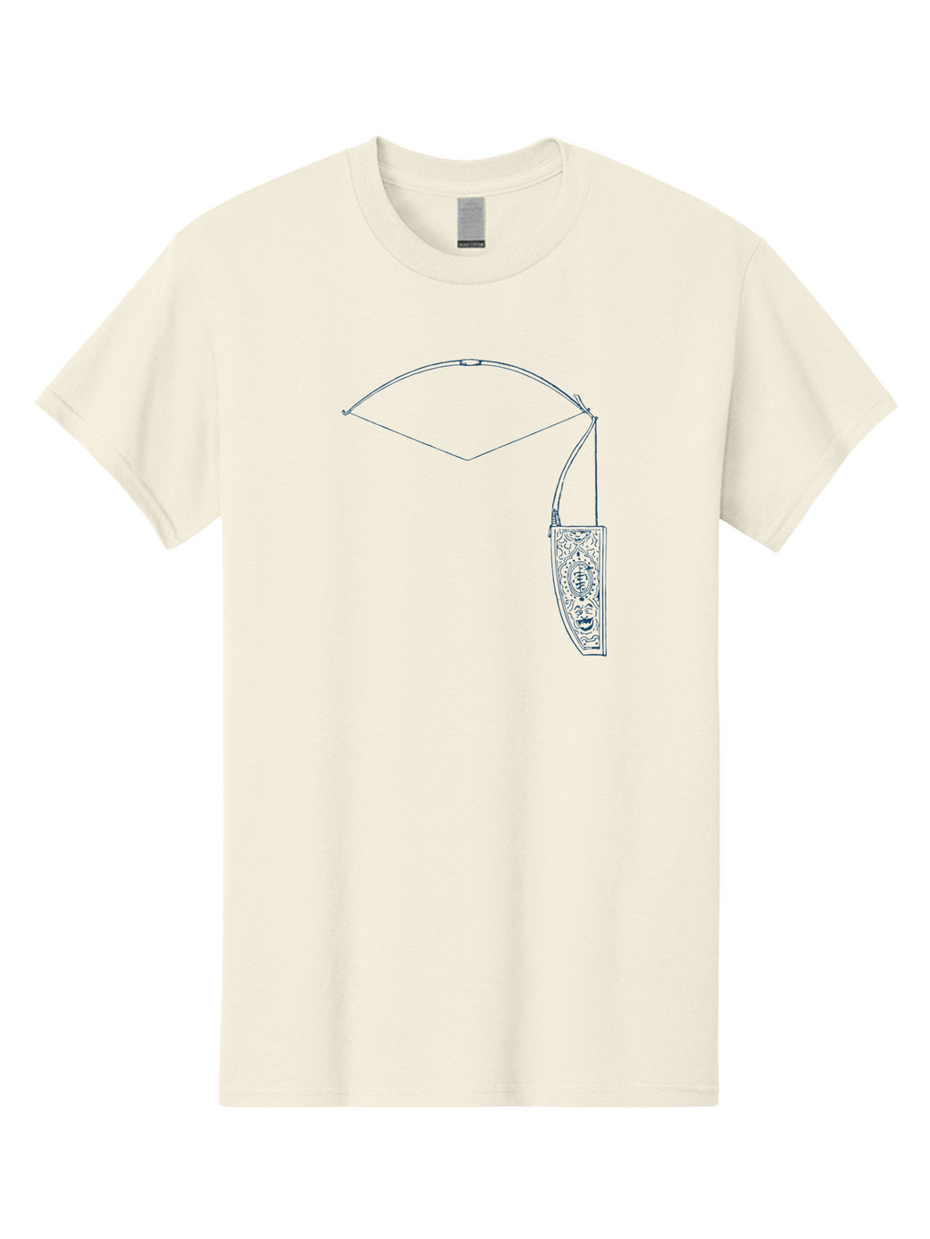 Vintage Archery Equipment Men'S Graphic Tee, 100% Cotton, Comfortable Casual Summer Wear, Machine Washable, Recurve Bow, Ornate Quiver, Archery Equipment, Hunting Gear, Decorative Design, Intricate Patterns, Bow And Arrow, Outdoor Adventure, Aae782
