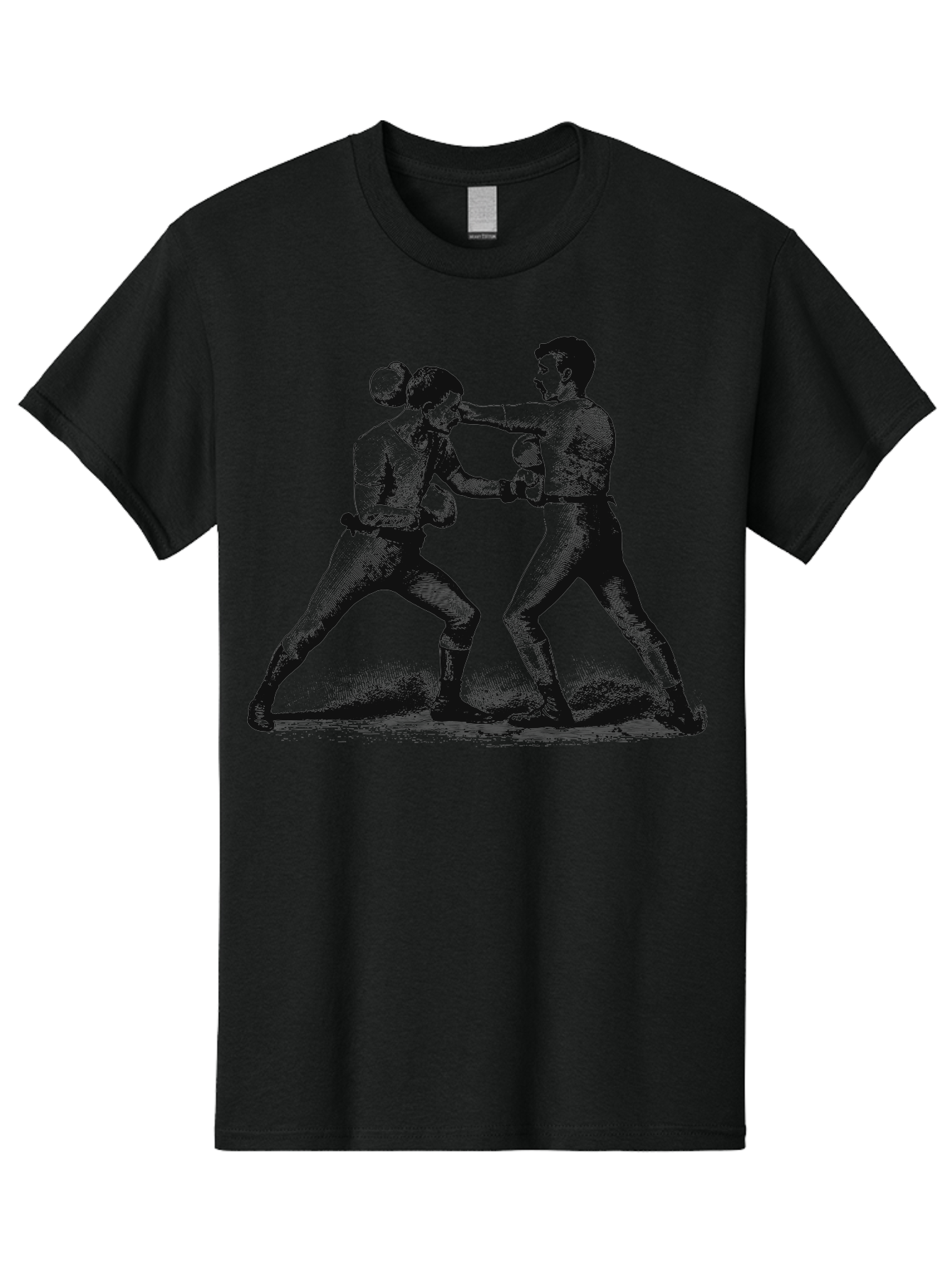 Vintage Fight Men'S Graphic Tee, 100% Cotton, Comfortable Casual Summer Wear, Machine Washable, Boxing Match, Sparring Boxers, Combat Sports, Martial Arts Training, Fighter Stance, Gloved Fists, Boxing Pose, Pugilism Aae795