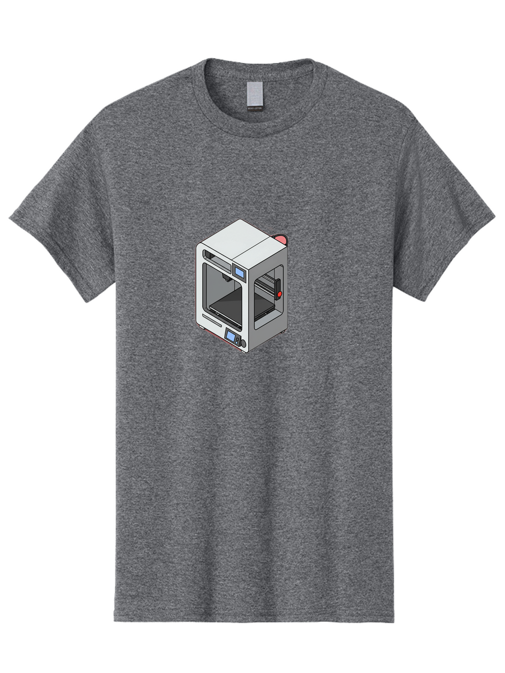 3D-Printer-11 Men'S Graphic Tee, 100% Cotton, Comfortable Casual Summer Wear, Machine Washable, 3D Printing Technology, Additive Manufacturing, Rapid Prototyping, Digital Fabrication, Futuristic Design, Modern Machinery, Precision Engineering, Baa004