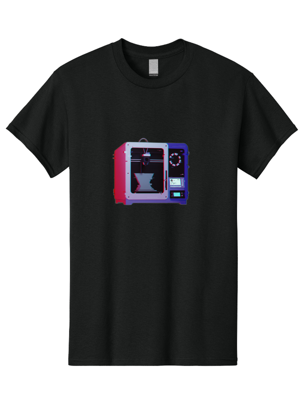 3D-Printer-15 Men'S Graphic Tee, 100% Cotton, Comfortable Casual Summer Wear, Machine Washable, 3D Printing Technology, Additive Manufacturing, Futuristic Design, Digital Fabrication, Rapid Prototyping, Custom Parts, Innovative Machinery Baa008