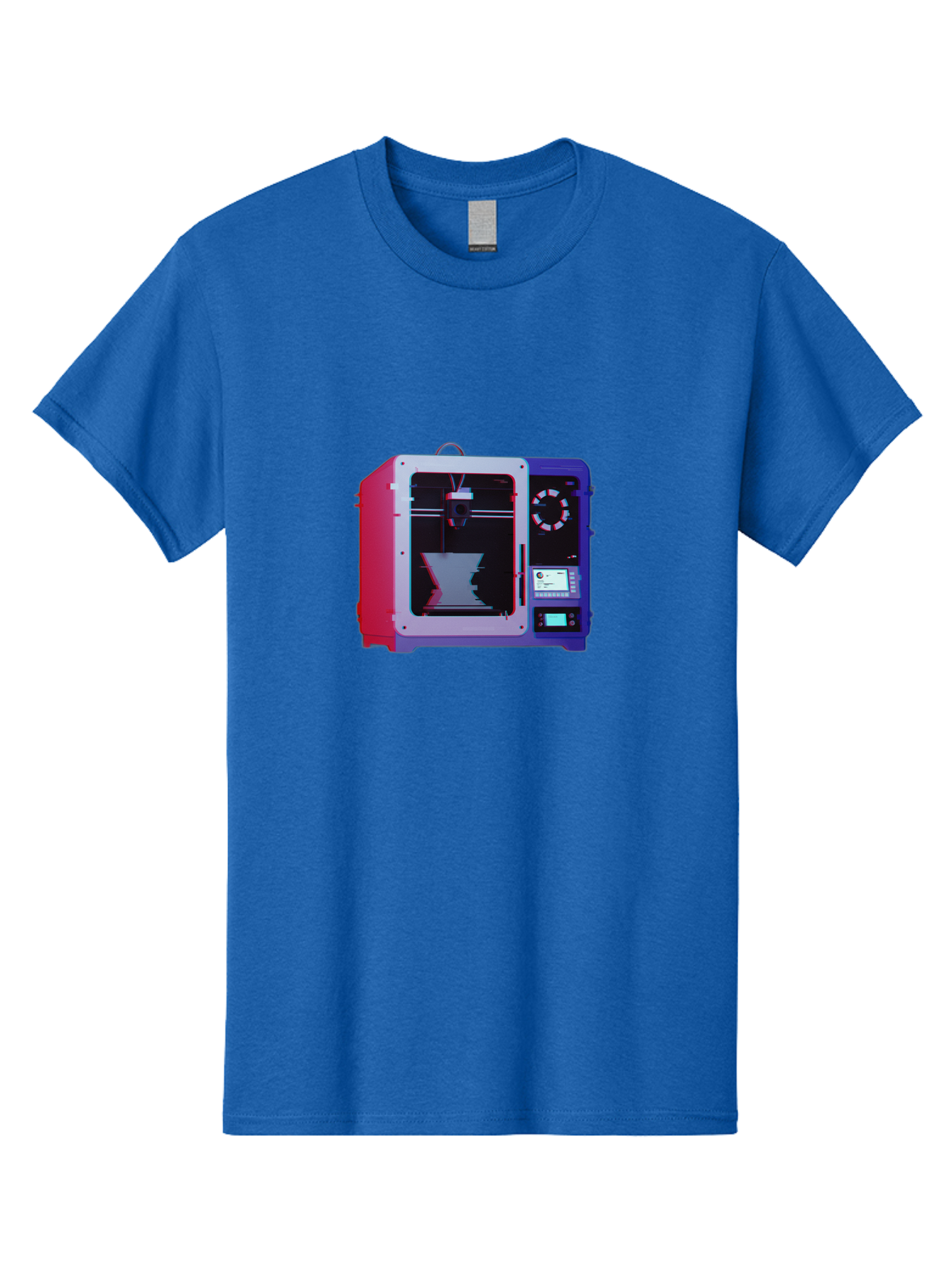 3D-Printer-15 Men'S Graphic Tee, 100% Cotton, Comfortable Casual Summer Wear, Machine Washable, 3D Printing Technology, Additive Manufacturing, Futuristic Design, Digital Fabrication, Rapid Prototyping, Custom Parts, Innovative Machinery Baa008