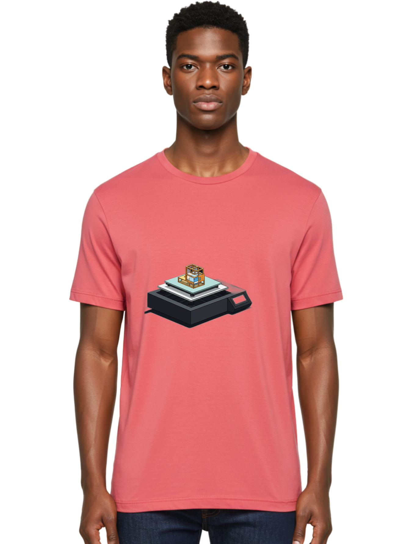 3D-Printer-19 Men'S Graphic Tee, 100% Cotton, Comfortable Casual Summer Wear, Machine Washable, 3D Printing Technology, Additive Manufacturing, Prototype Development, Rapid Prototyping, 3D Modeling, Futuristic Design, Innovative Printing, Baa012