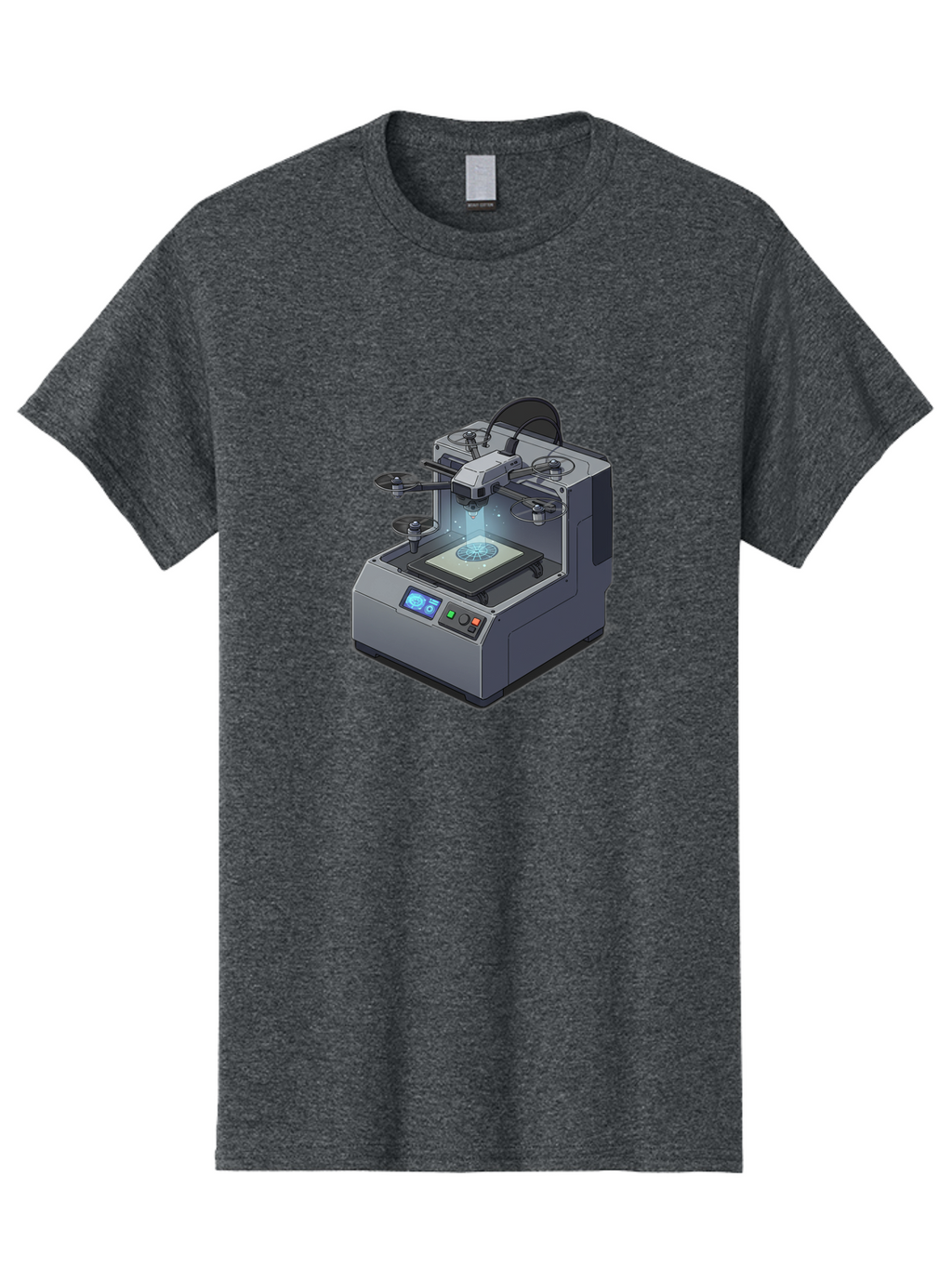 3D-Printer-20 Men'S Graphic Tee, 100% Cotton, Comfortable Casual Summer Wear, Machine Washable, 3D Printing Technology, Futuristic Design, Digital Fabrication, Rapid Prototyping, Additive Manufacturing, Drone Assembly, Robotic Arms, Baa014