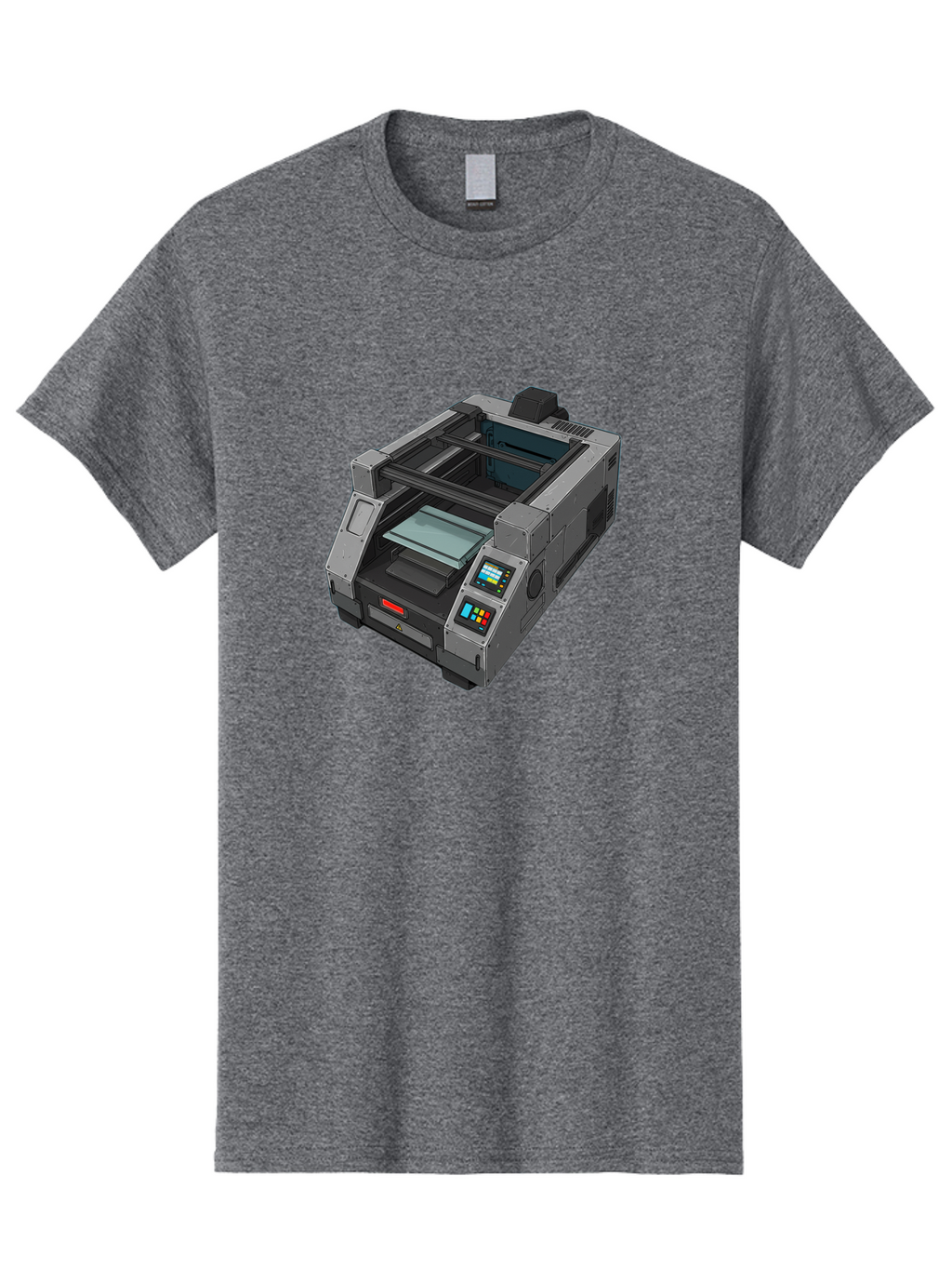 3D-Printer-35 Men'S Graphic Tee, 100% Cotton, Comfortable Casual Summer Wear, Machine Washable, 3D Printing Technology, Futuristic Printer, Digital Fabrication, Advanced Manufacturing, Printer Control Panel, Printing Process, Baa030
