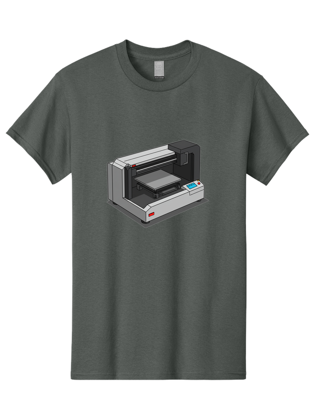 3D-Printer-39 Men'S Graphic Tee, 100% Cotton, Comfortable Casual Summer Wear, Machine Washable, 3D Printing Technology, Digital Fabrication, Additive Manufacturing, Rapid Prototyping, Industrial Design, Futuristic Machinery, Control Panel, Baa034