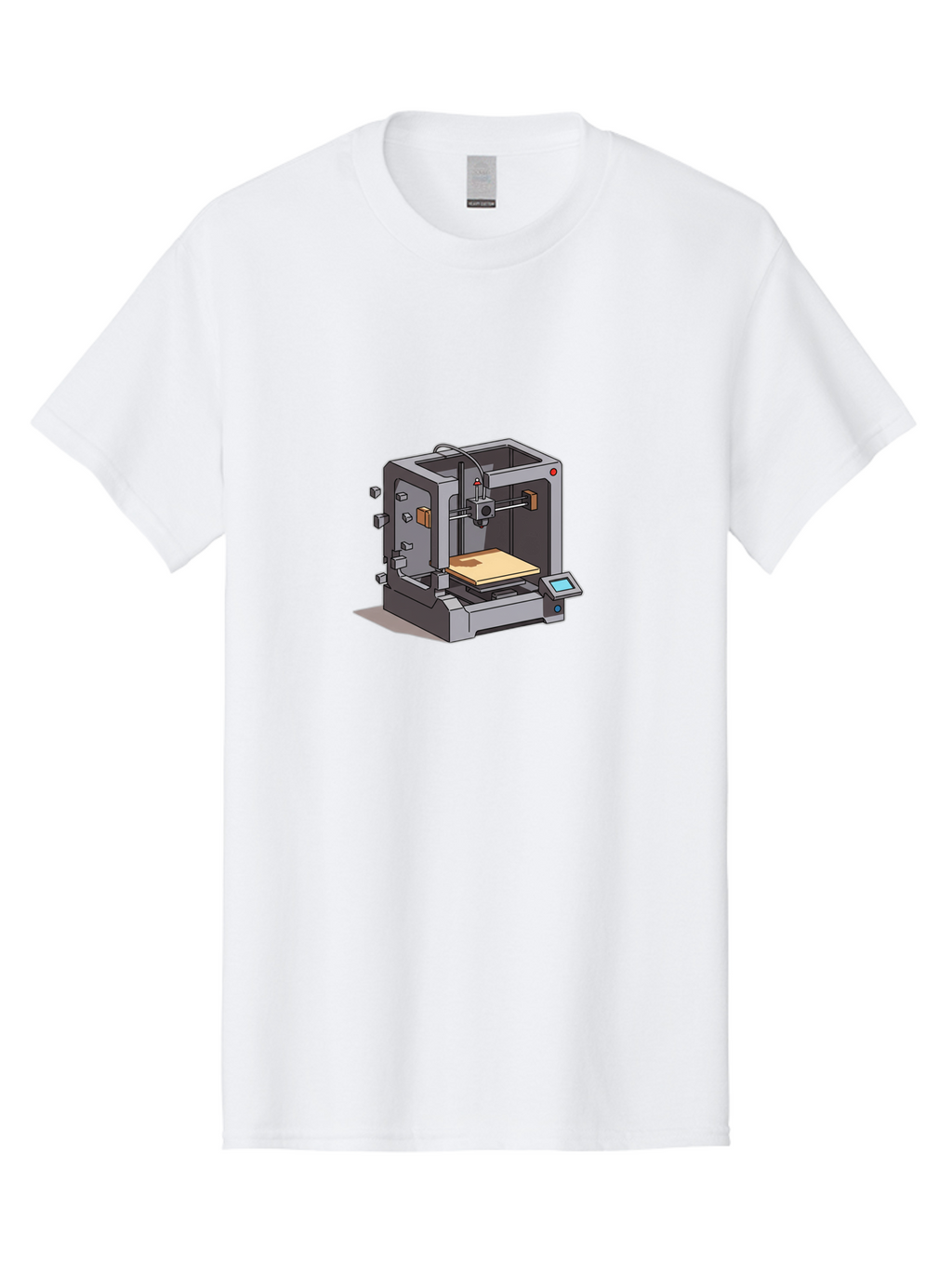 3D-Printer-5 Men'S Graphic Tee, 100% Cotton, Comfortable Casual Summer Wear, Machine Washable, 3D Printing Technology, Additive Manufacturing, Digital Fabrication, Prototyping, Product Design, 3D Modeling, Industrial Production, Baa039
