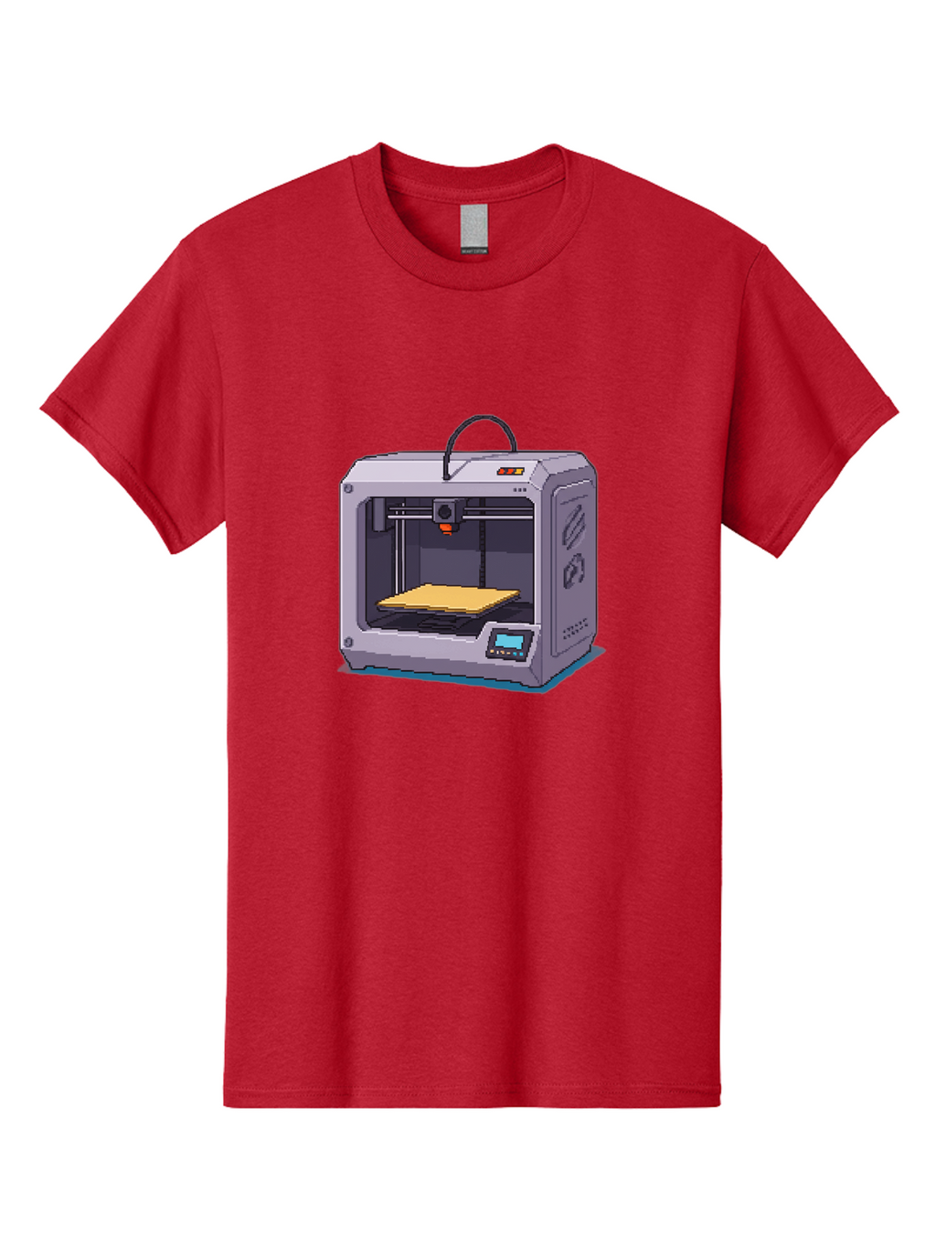 3D-Printer-7 Men'S Graphic Tee, 100% Cotton, Comfortable Casual Summer Wear, Machine Washable, 3D Printing Technology, Additive Manufacturing, Digital Fabrication, Rapid Prototyping, Layered Printing, Futuristic Innovation Baa041