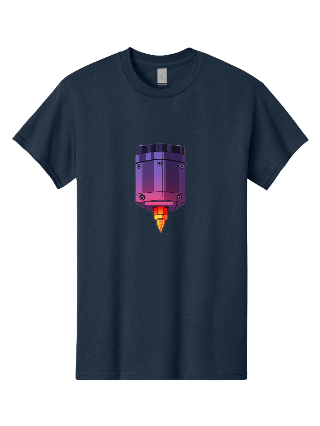 3D-Printer-Hotend-1 Men'S Graphic Tee, 100% Cotton, Comfortable Casual Summer Wear, Machine Washable, 3D Printing Technology, 3D Printer Extruder, Printer Head, Additive Manufacturing, 3D Modeling, Digital Fabrication, Rapid Prototyping Baa044