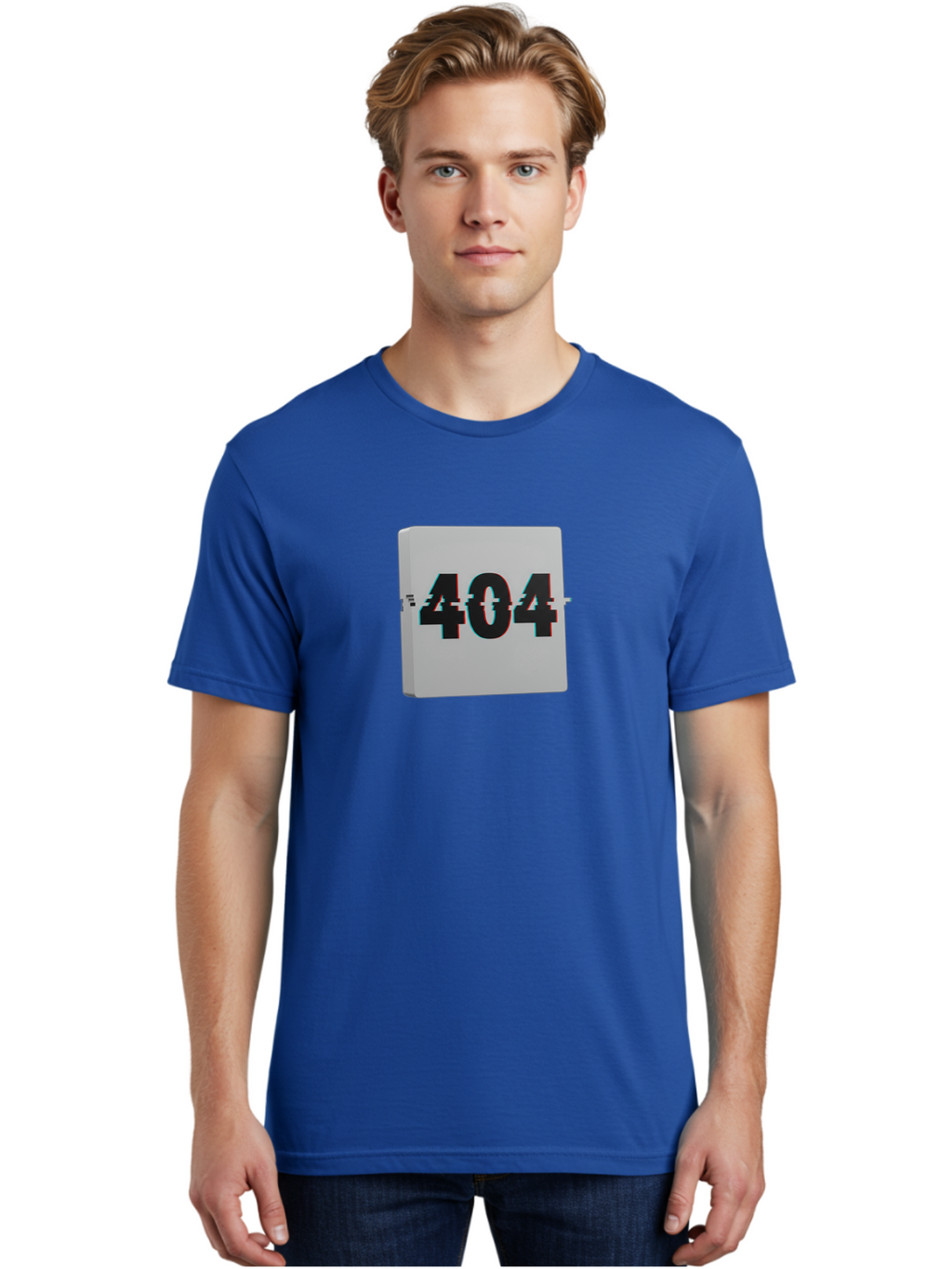 404-7 Men'S Graphic Tee, 100% Cotton, Comfortable Casual Summer Wear, Machine Washable, 404 Error, Page Not Found, Digital Glitch, Distorted Text, Error Message, Broken Link, Website Issue, Technical Problem, Online Error Baa064