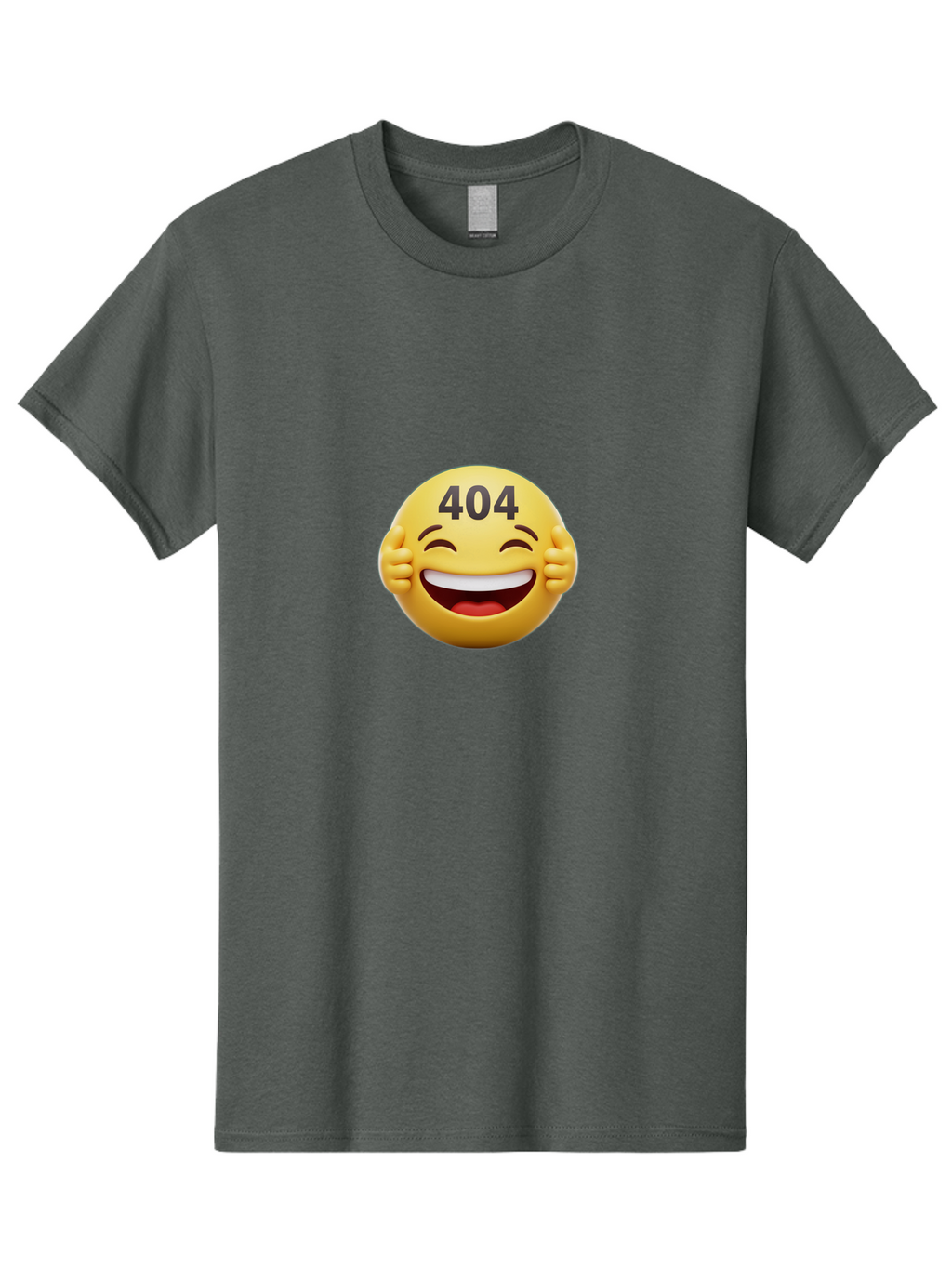 404-Emoji Men'S Graphic Tee, 100% Cotton, Comfortable Casual Summer Wear, Machine Washable, Error 404, Laughing Emoji, Funny Face, Humor, Internet Meme, Page Not Found, Error Message, Comedic Relief Baa071