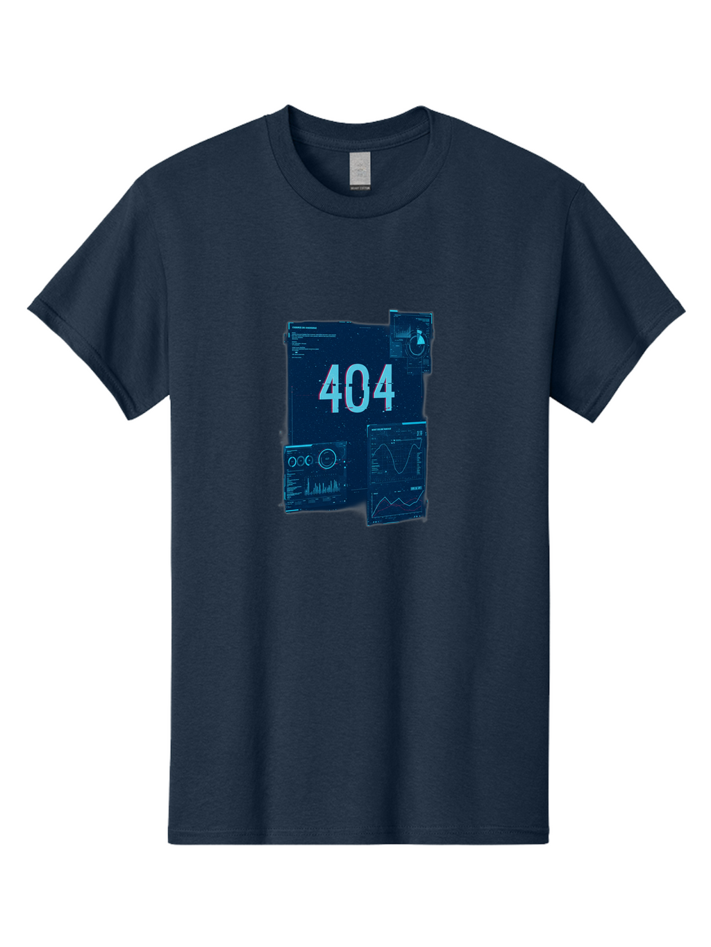 404-Error-Page Men'S Graphic Tee, 100% Cotton, Comfortable Casual Summer Wear, Machine Washable, 404 Error Page, Page Not Found, Digital Glitch, Cyberpunk Style, Futuristic Design, Error Message, Broken Link, Techno Aesthetic, Baa089