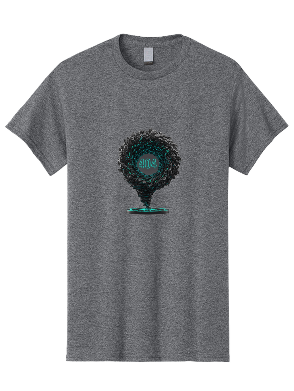404-Error-Tornado Men'S Graphic Tee, 100% Cotton, Comfortable Casual Summer Wear, Machine Washable, Error Page, 404 Not Found, Web Design, Glitch Art, Digital Chaos, Abstract Vortex, Futuristic, Website Error Message, Page Not Found Baa092