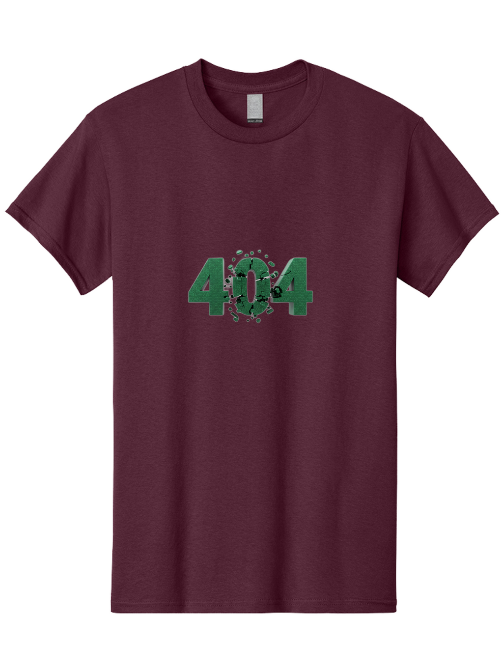 404-Error Men'S Graphic Tee, 100% Cotton, Comfortable Casual Summer Wear, Machine Washable, 404 Error, Broken Link, Page Not Found, Crushed Numbers, Broken Text, Error Message, Website Glitch, Broken Webpage Baa093